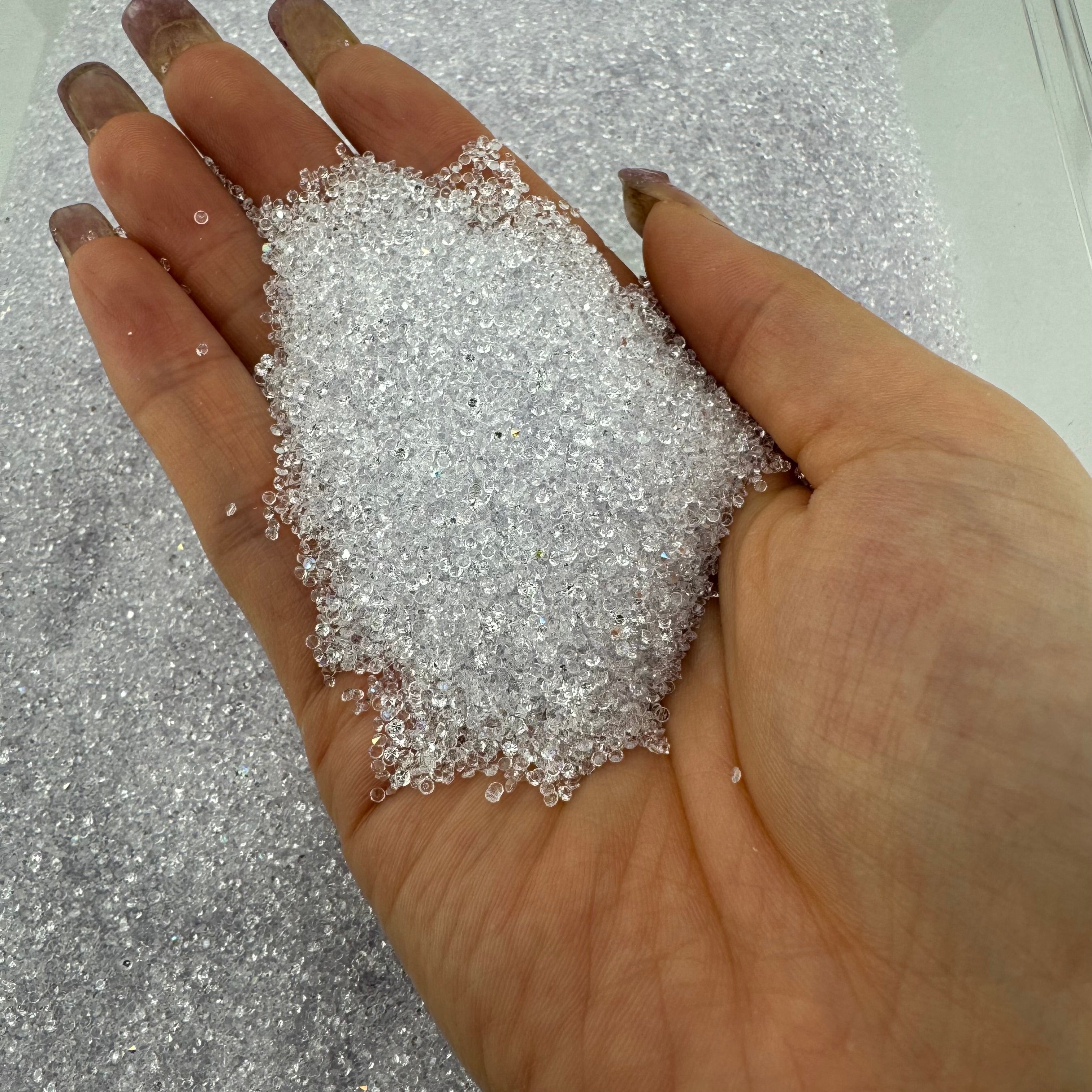 FS1124- Clear Sugar Crystal Diamonds (1.5mm Size) For Making Sugar Beads and Sugar Pens