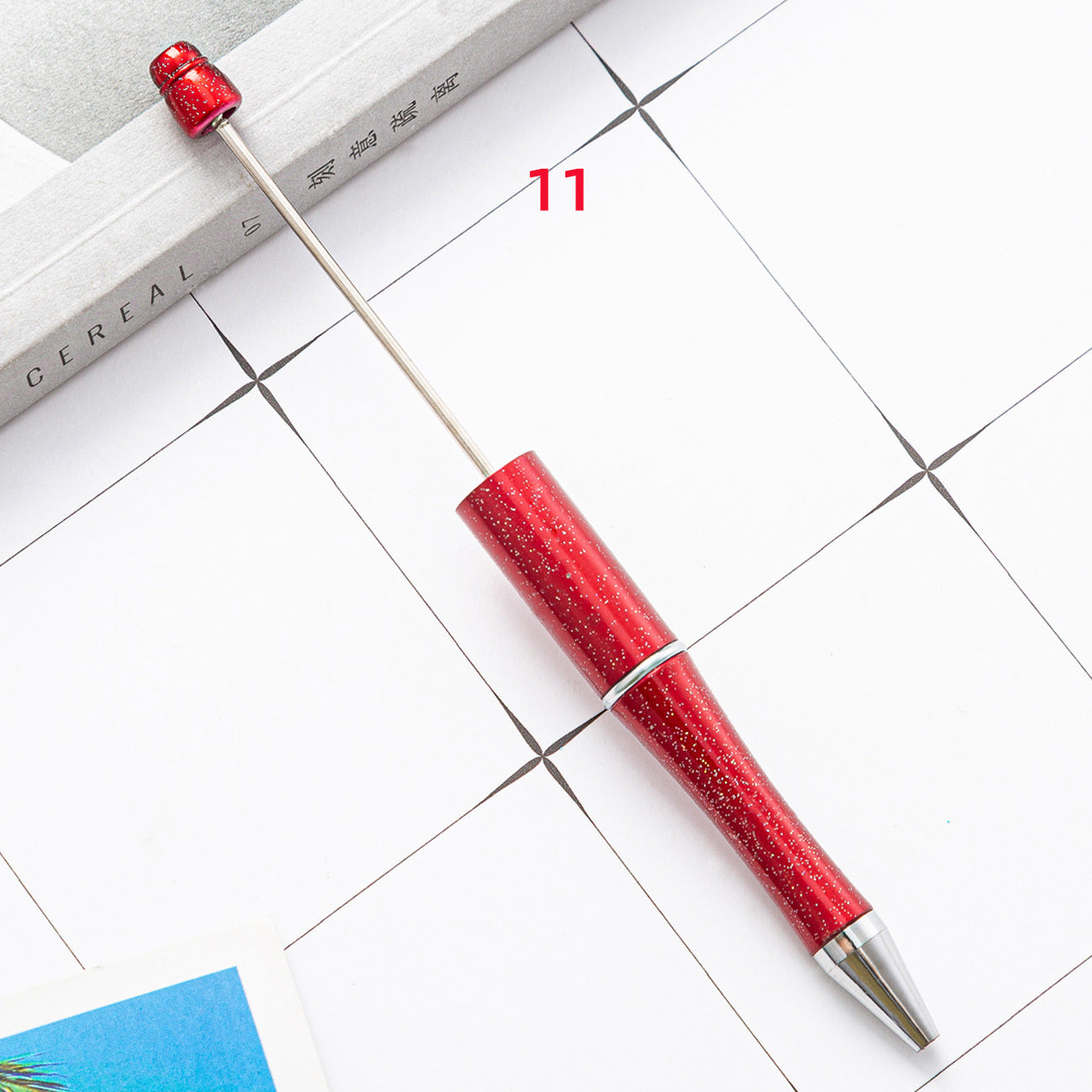 FS2342-10 Pieces Solid Color Plastic beadable Pens