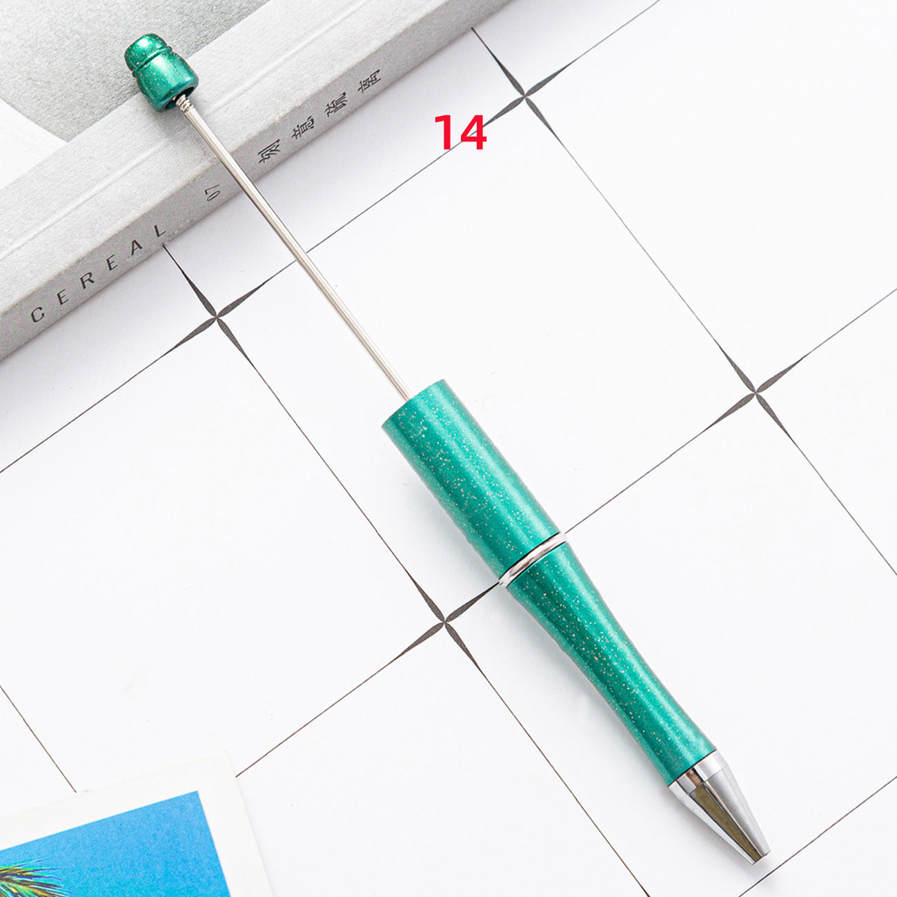 FS2342-10 Pieces Solid Color Plastic beadable Pens