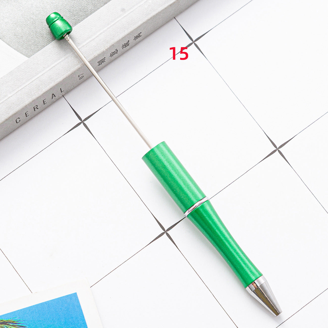 FS2342-10 Pieces Solid Color Plastic beadable Pens