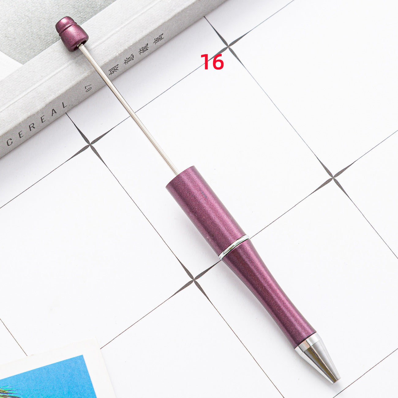 FS2342-10 Pieces Solid Color Plastic beadable Pens
