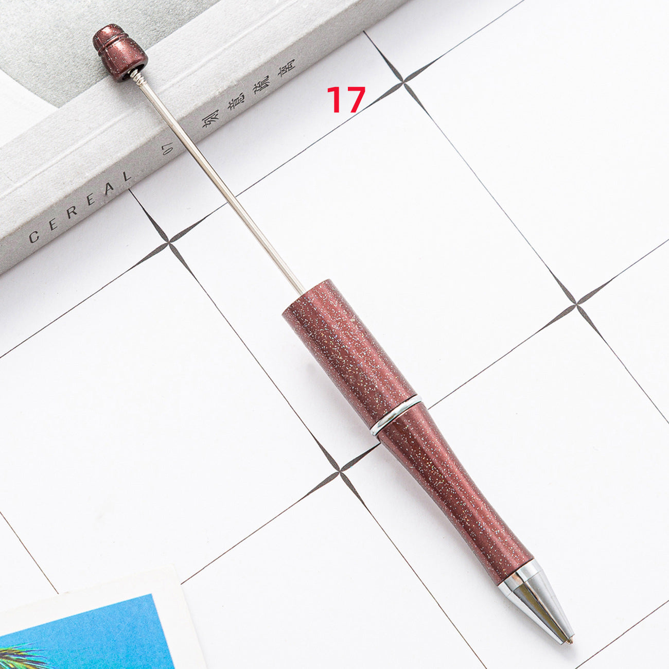 FS2342-10 Pieces Solid Color Plastic beadable Pens