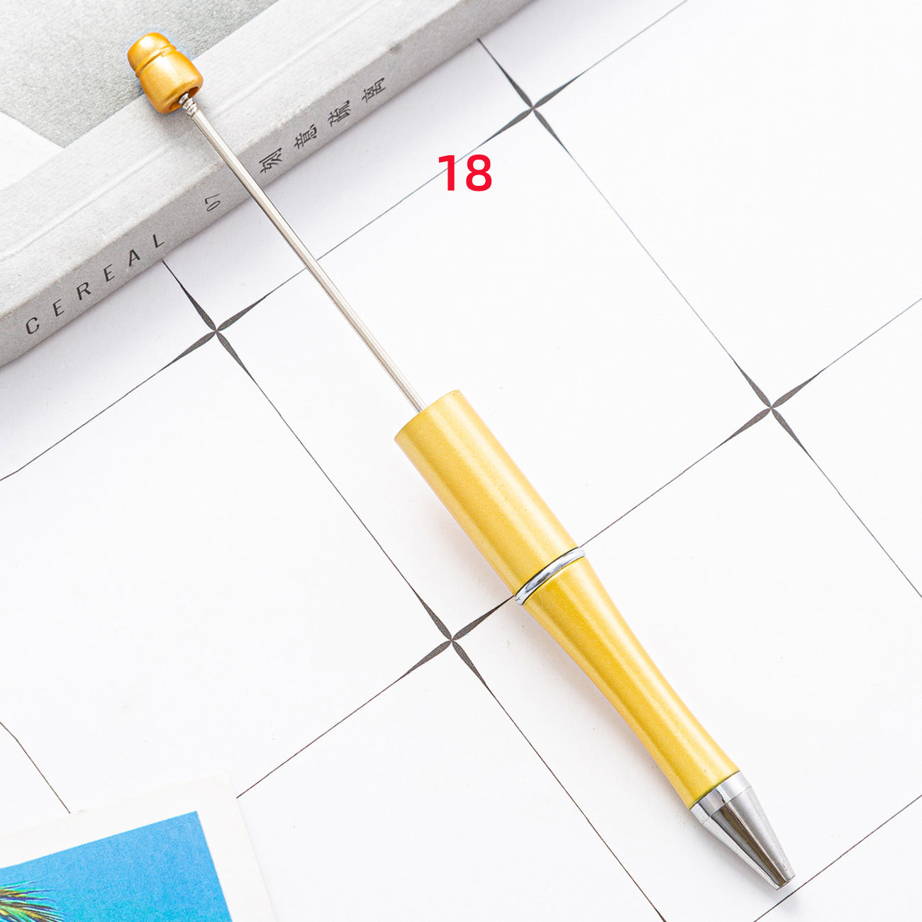 FS2342-10 Pieces Solid Color Plastic beadable Pens