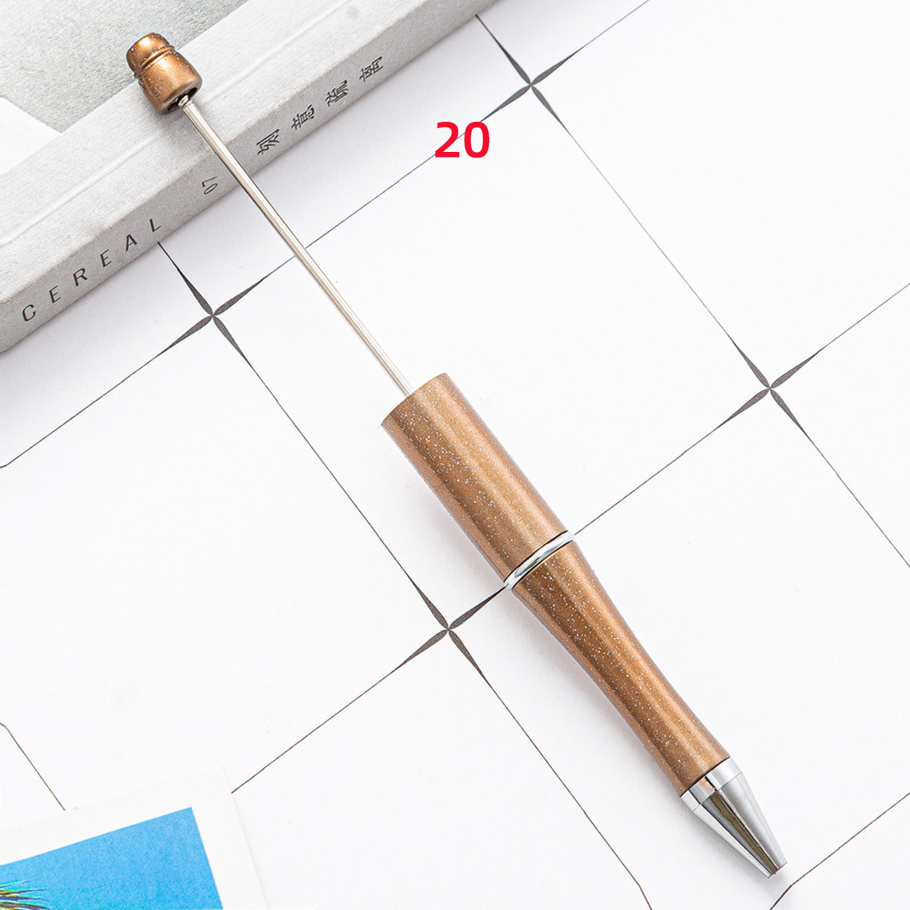 FS2342-10 Pieces Solid Color Plastic beadable Pens
