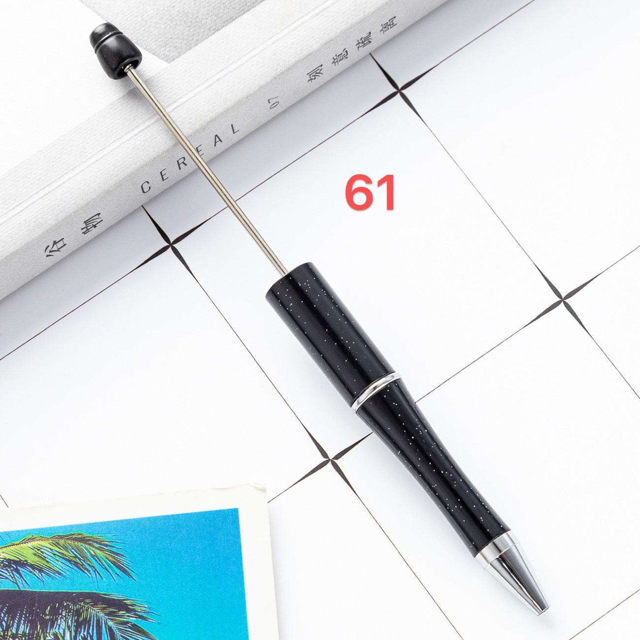 FS2342-10 Pieces Solid Color Plastic beadable Pens