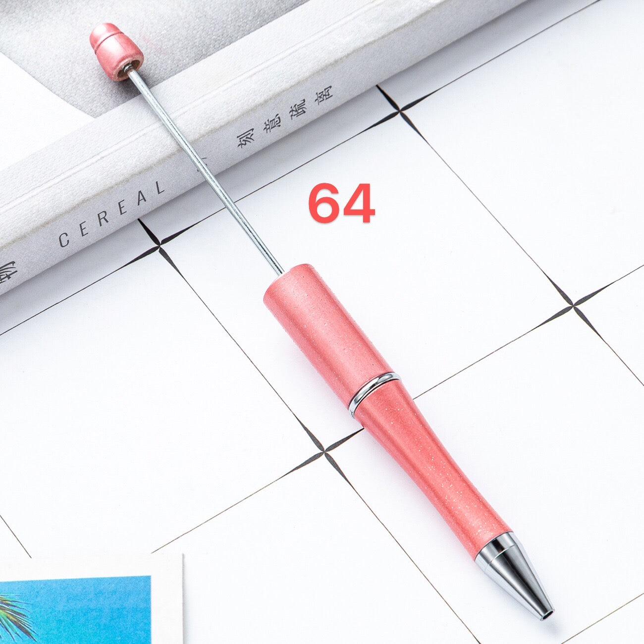FS2342-10 Pieces Solid Color Plastic beadable Pens