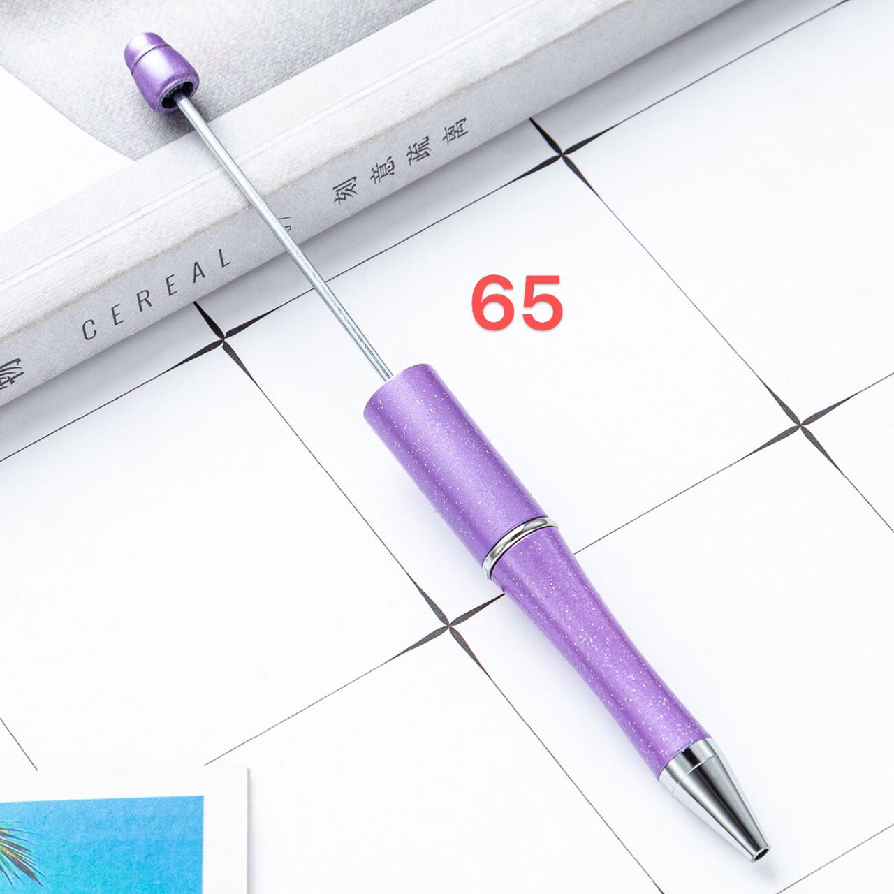 FS2342-10 Pieces Solid Color Plastic beadable Pens