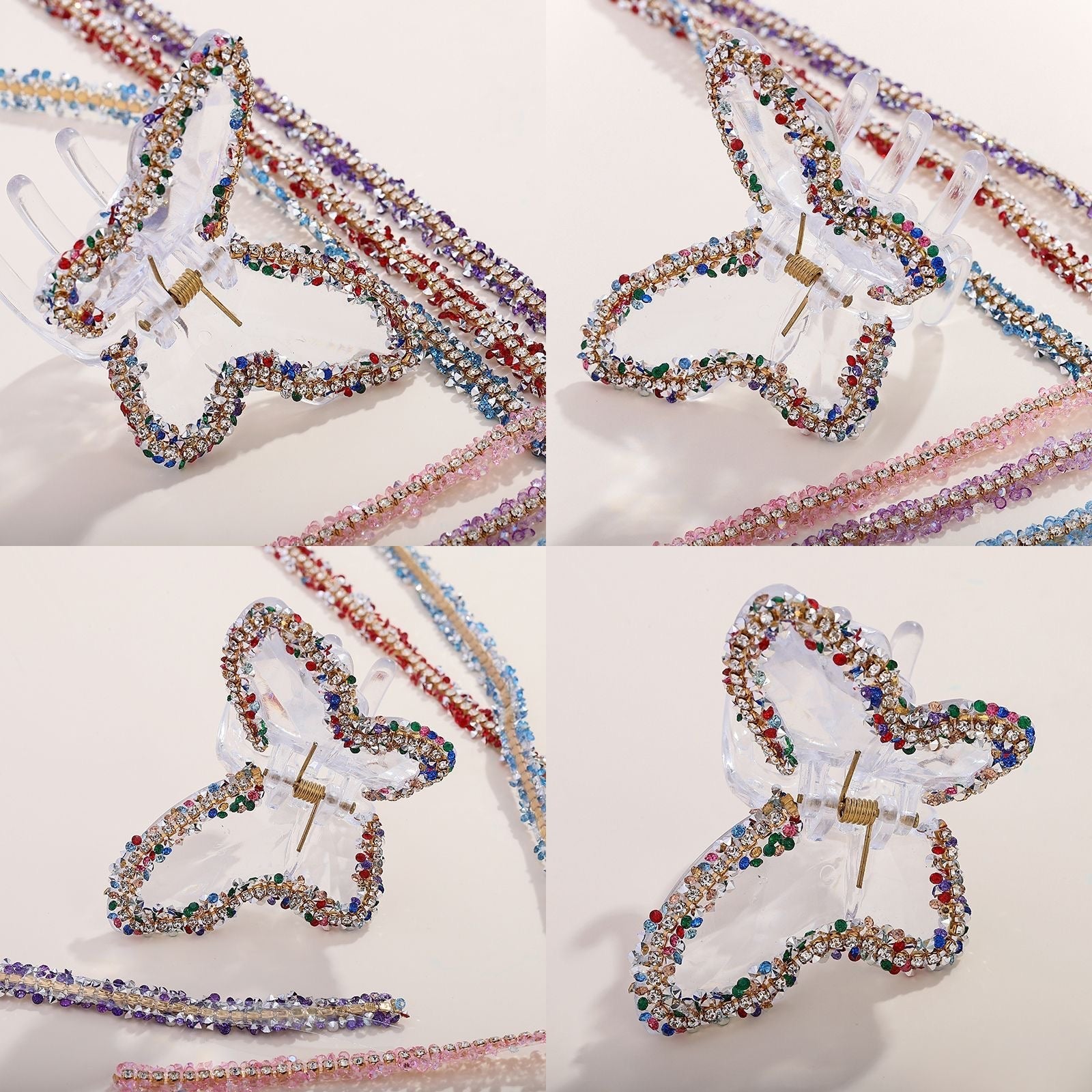 FS1301-0.9cm Width Sugar Diamonds Wraps tapes With Gold Chain In Middle For Making Fancy Bead