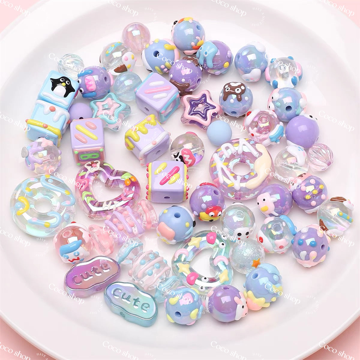 Acrylic Beads Lucky Bags -- Open in Live -for Pen Chain DIY