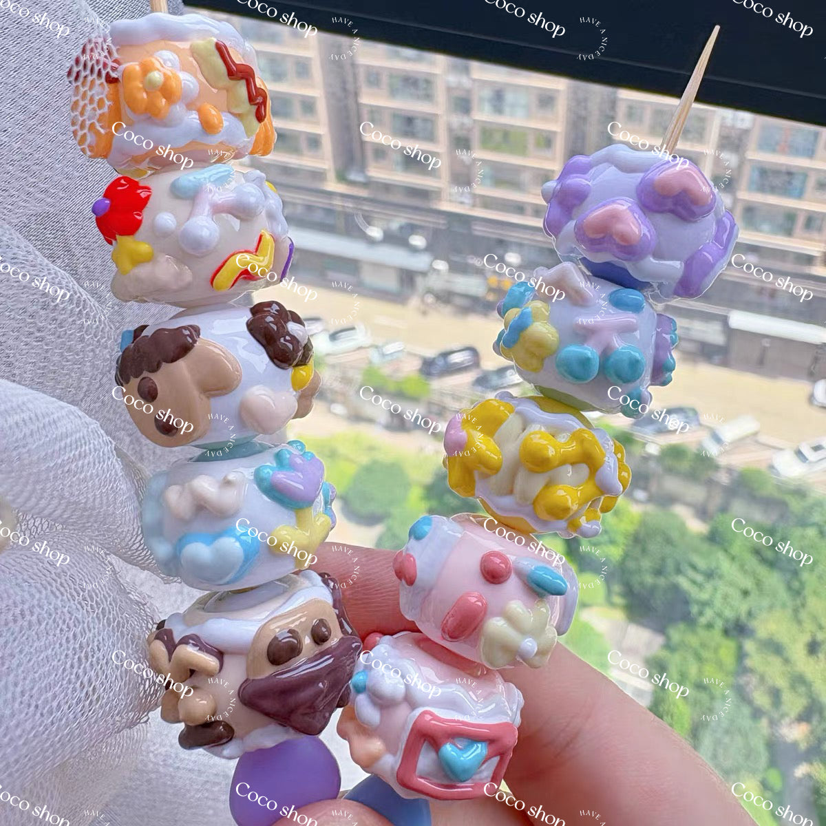 Acrylic Beads Lucky Bags -- Open in Live -for Pen Chain DIY
