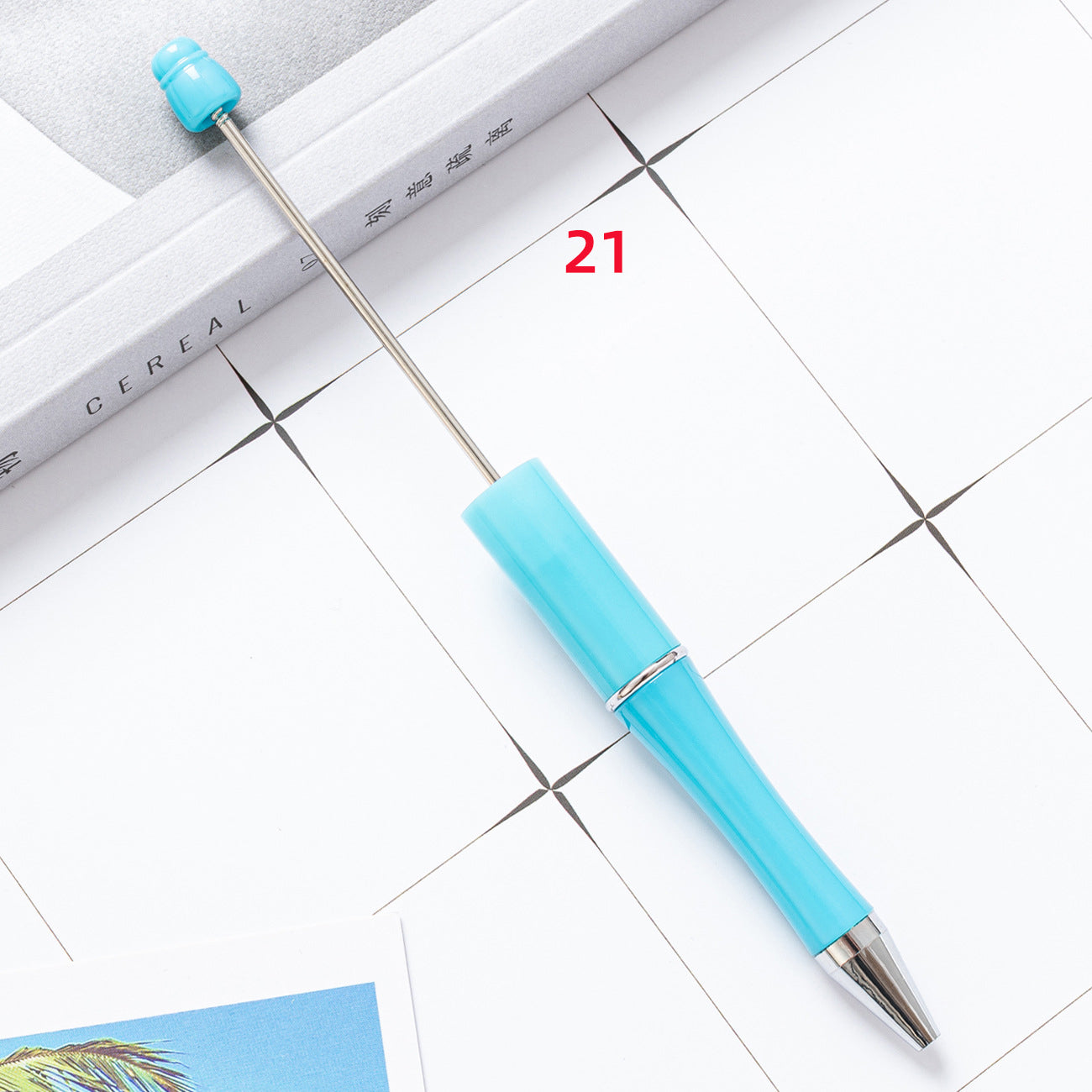FS2342-10 Pieces Solid Color Plastic beadable Pens