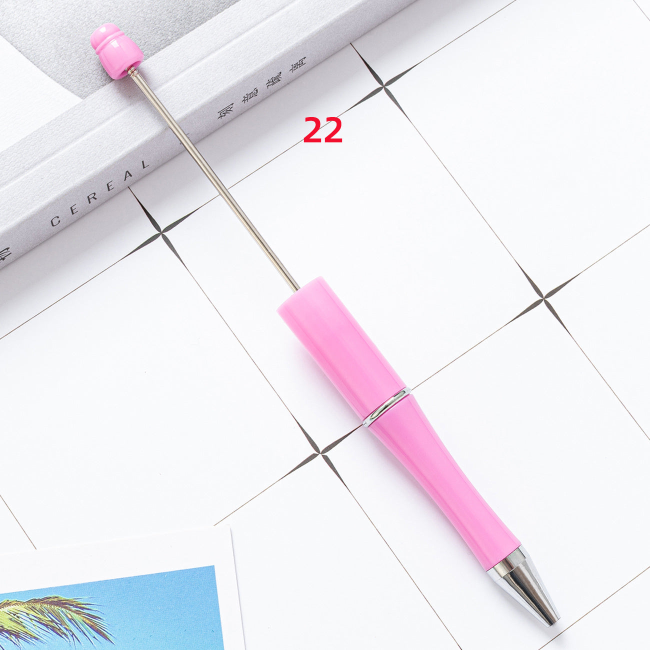 FS2342-10 Pieces Solid Color Plastic beadable Pens