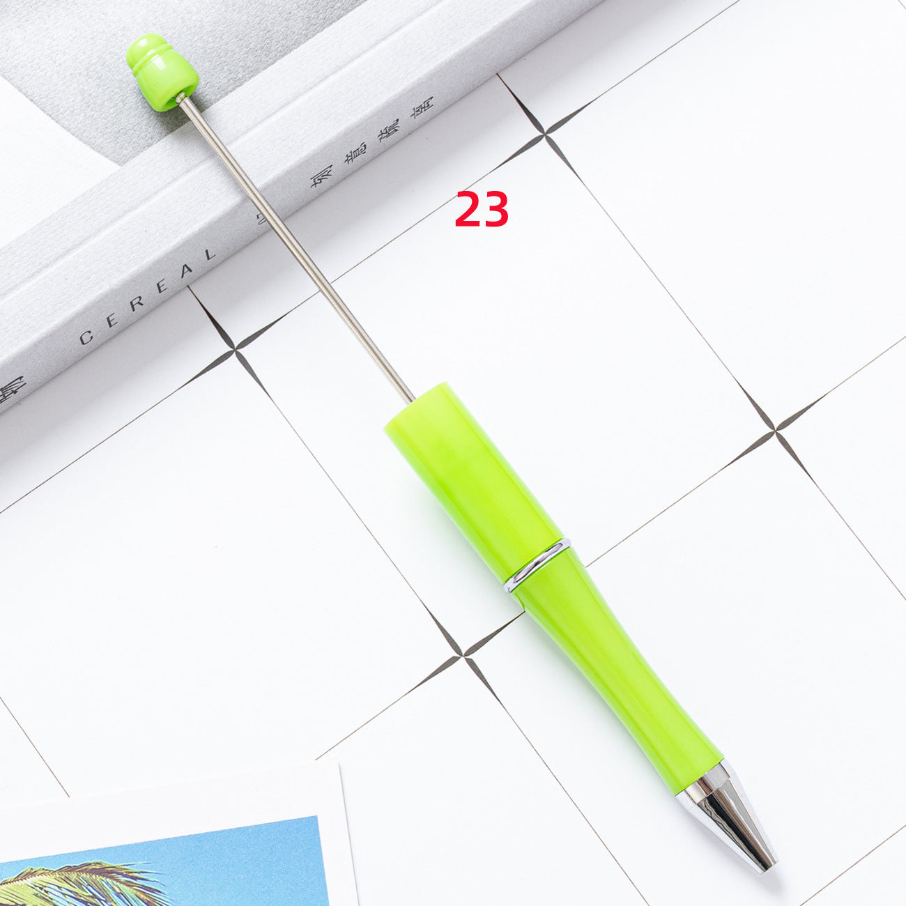 FS2342-10 Pieces Solid Color Plastic beadable Pens