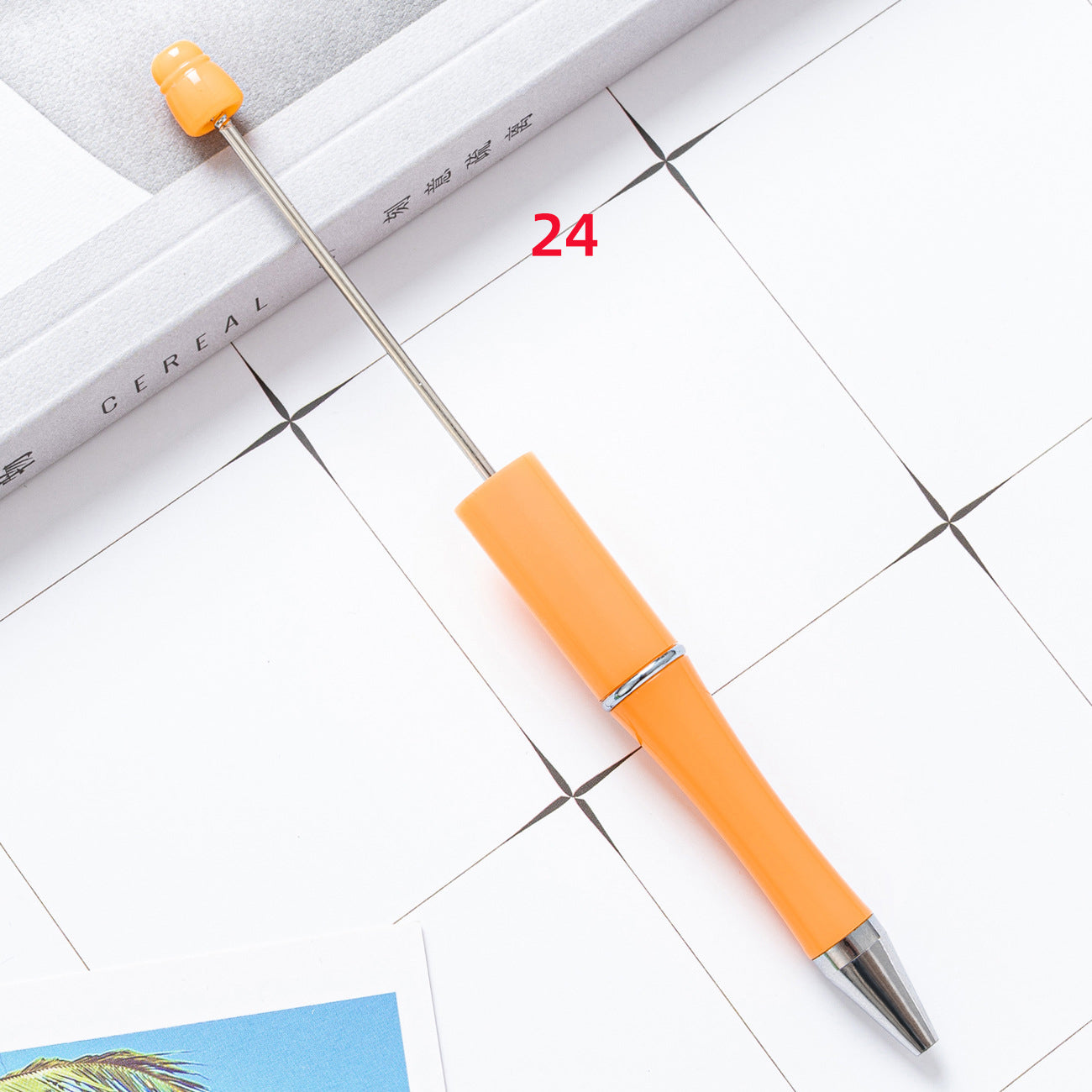 FS2342-10 Pieces Solid Color Plastic beadable Pens