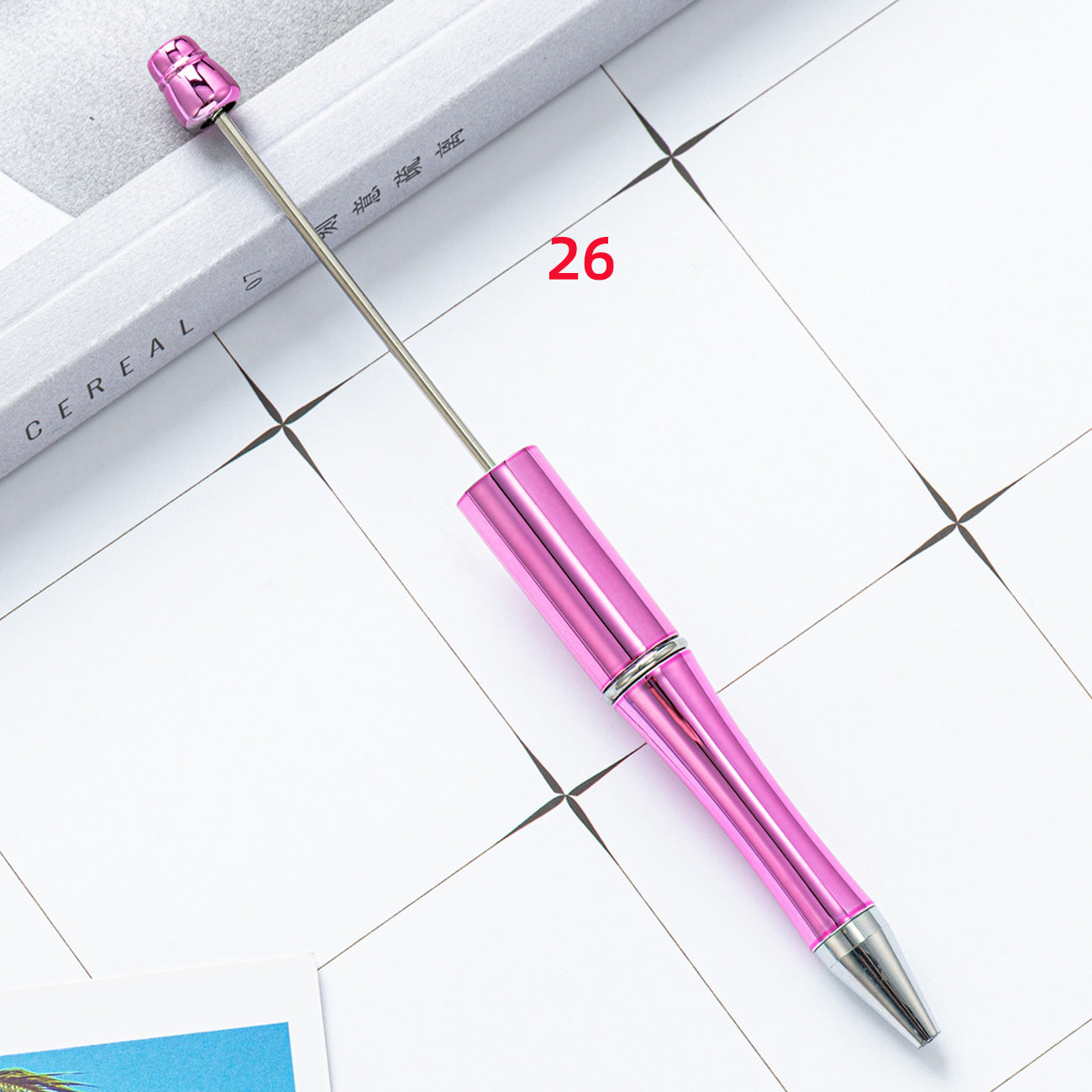 FS2342-10 Pieces Solid Color Plastic beadable Pens