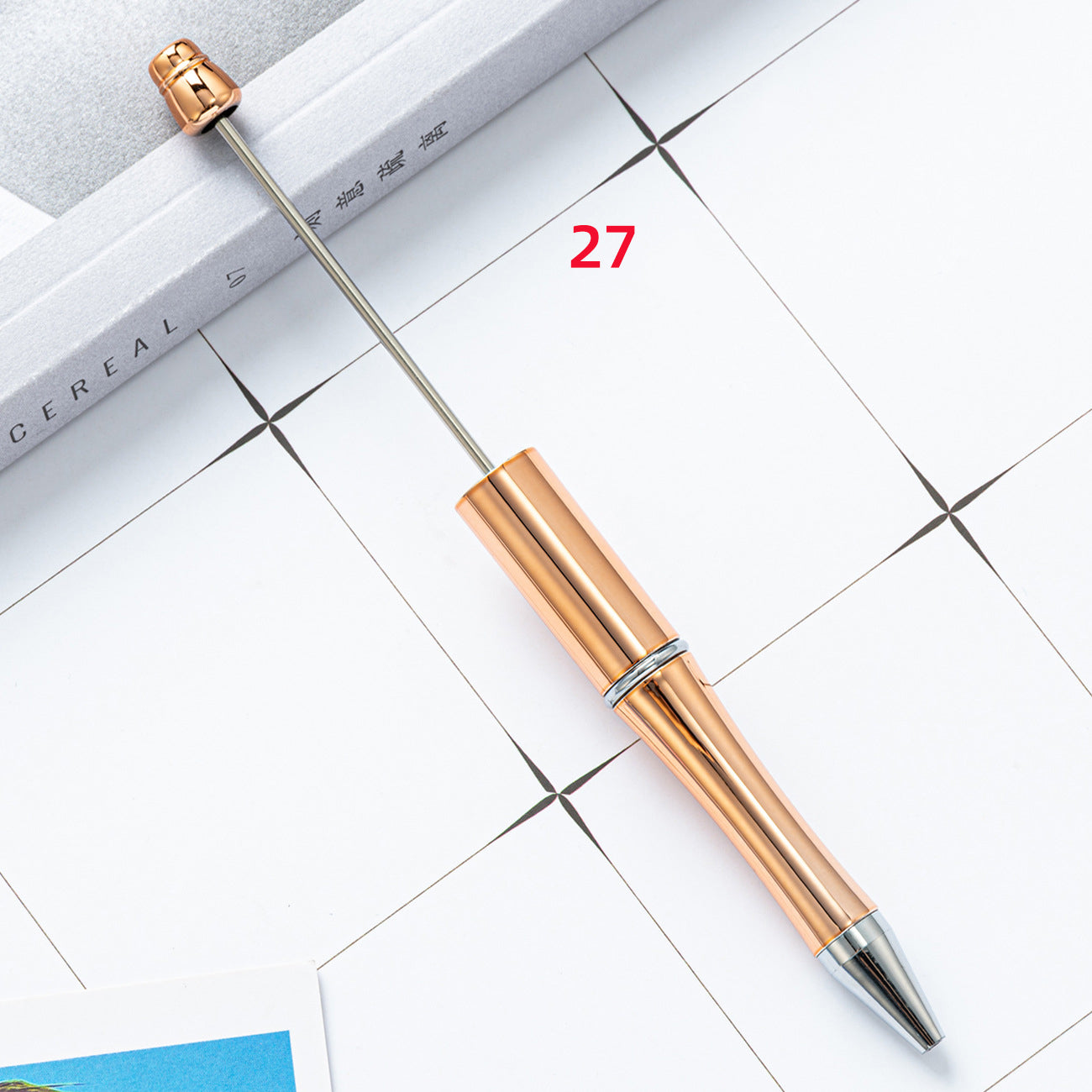 FS2342-10 Pieces Solid Color Plastic beadable Pens