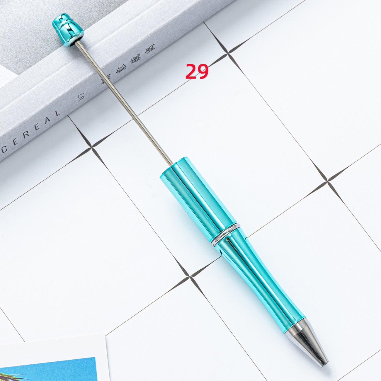 FS2342-10 Pieces Solid Color Plastic beadable Pens