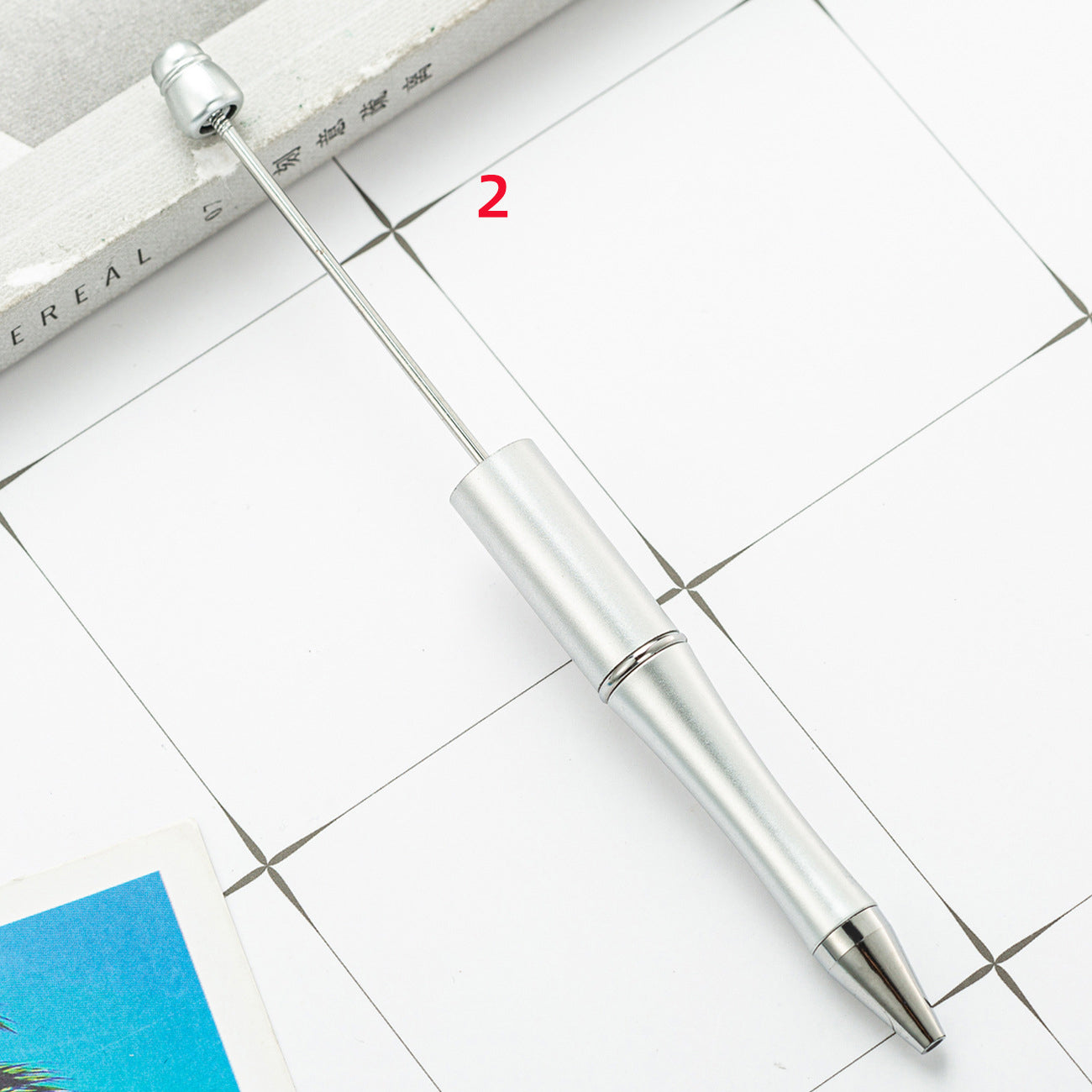FS2342-10 Pieces Solid Color Plastic beadable Pens