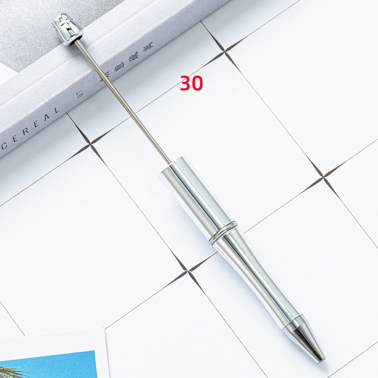 FS2342-10 Pieces Solid Color Plastic beadable Pens