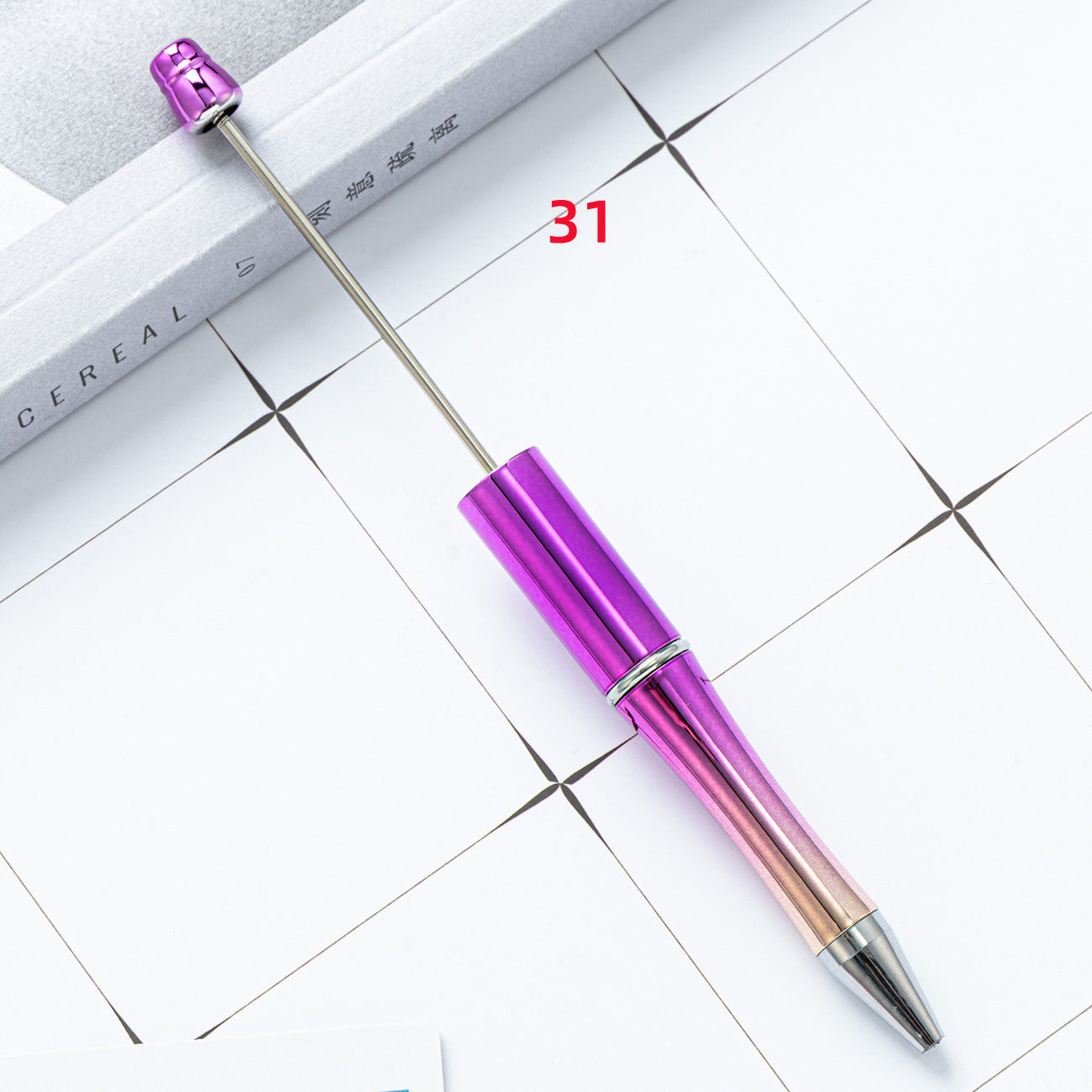 FS2342-10 Pieces Solid Color Plastic beadable Pens