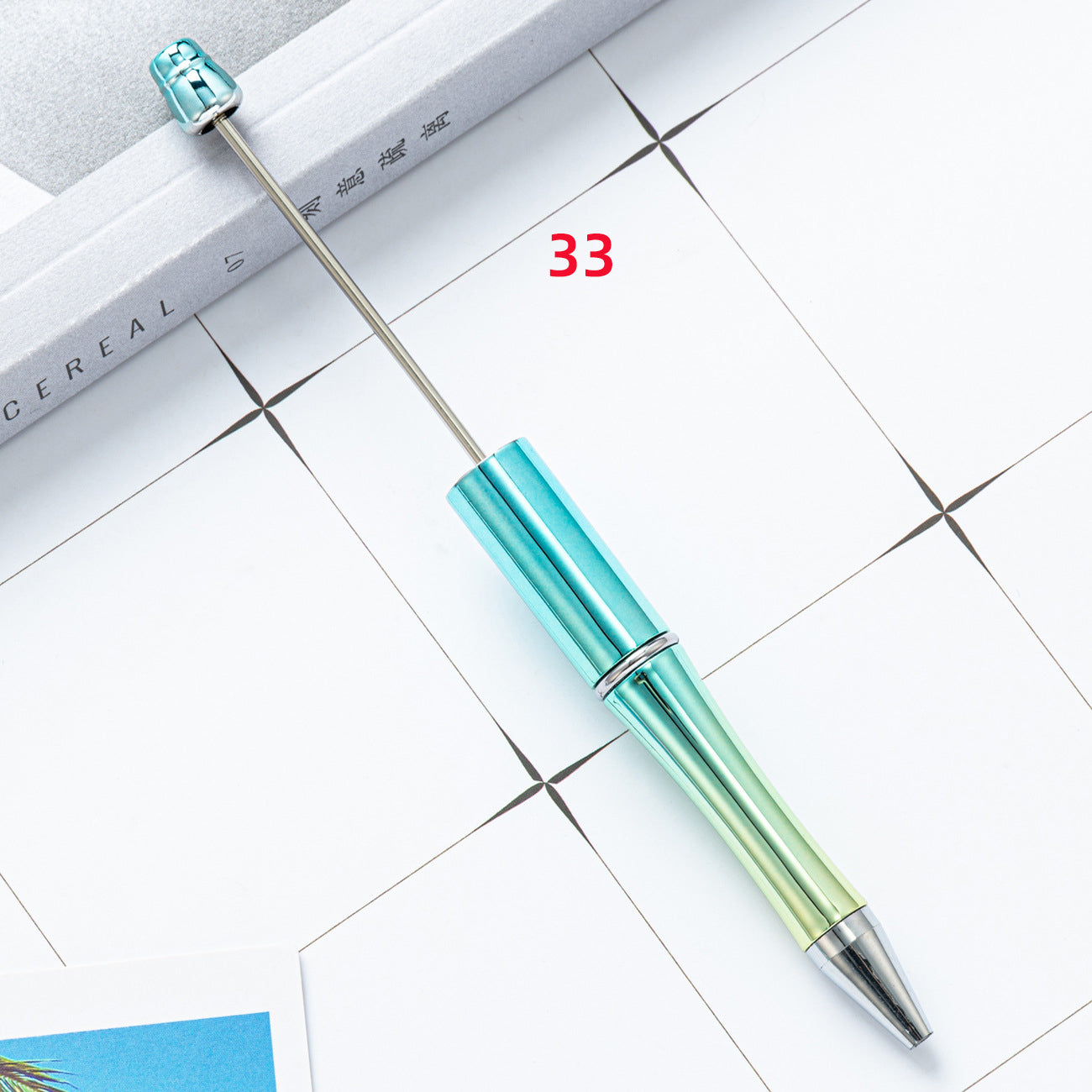 FS2342-10 Pieces Solid Color Plastic beadable Pens