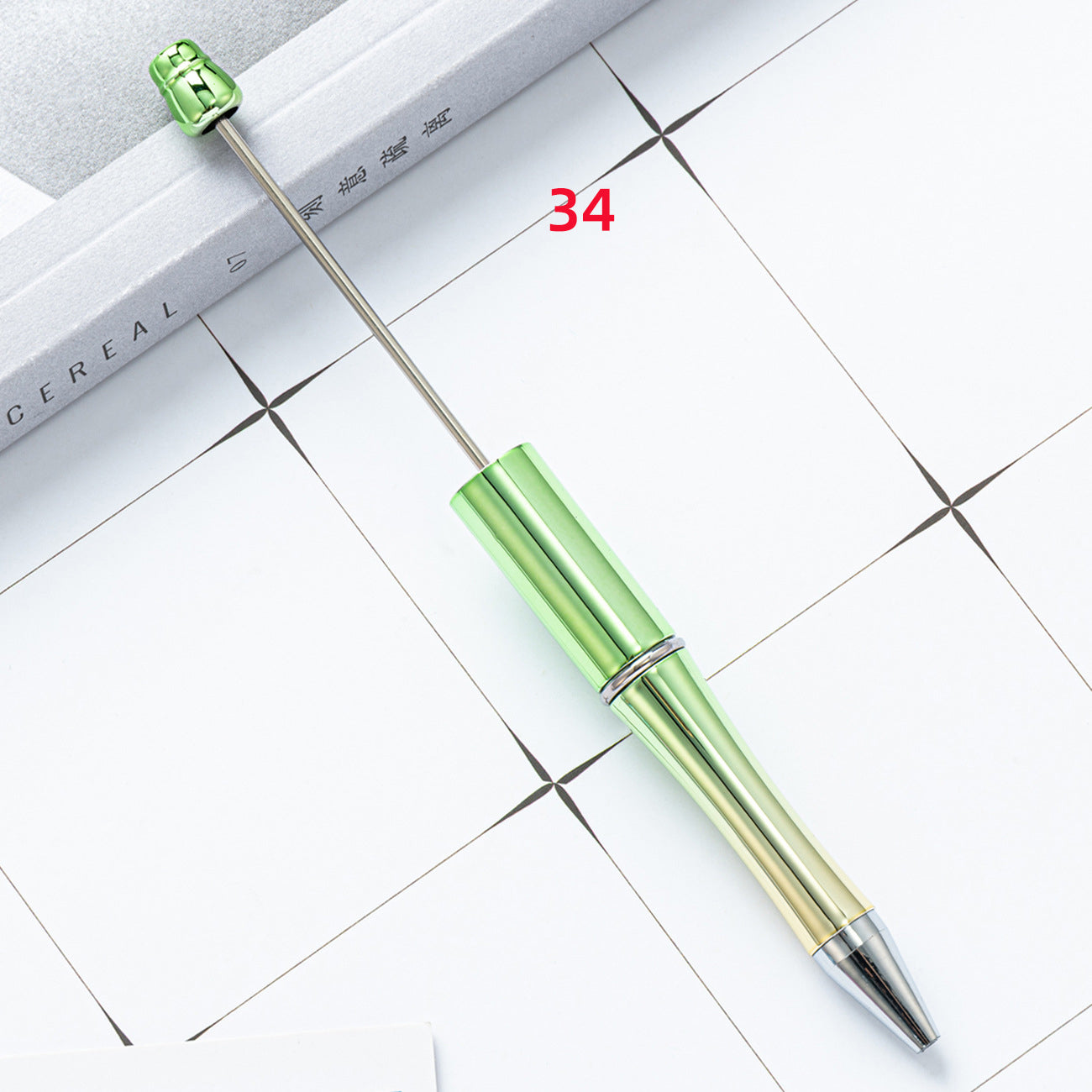 FS2342-10 Pieces Solid Color Plastic beadable Pens