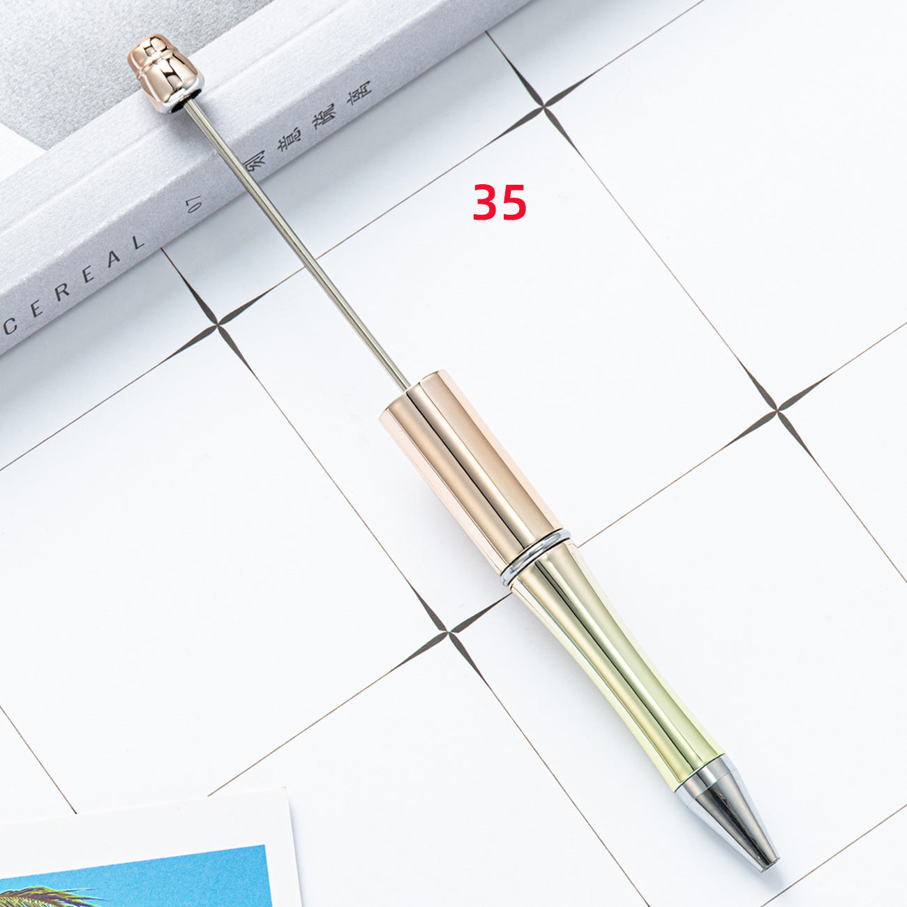 FS2342-10 Pieces Solid Color Plastic beadable Pens