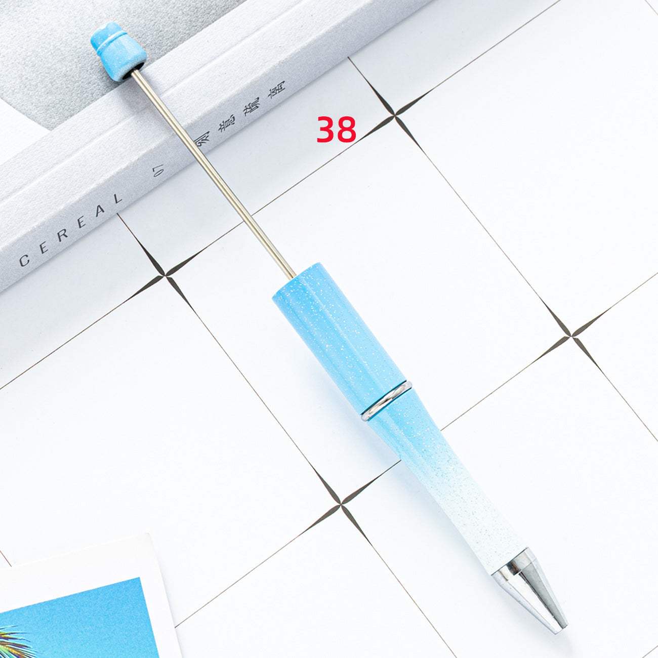 FS2342-10 Pieces Solid Color Plastic beadable Pens
