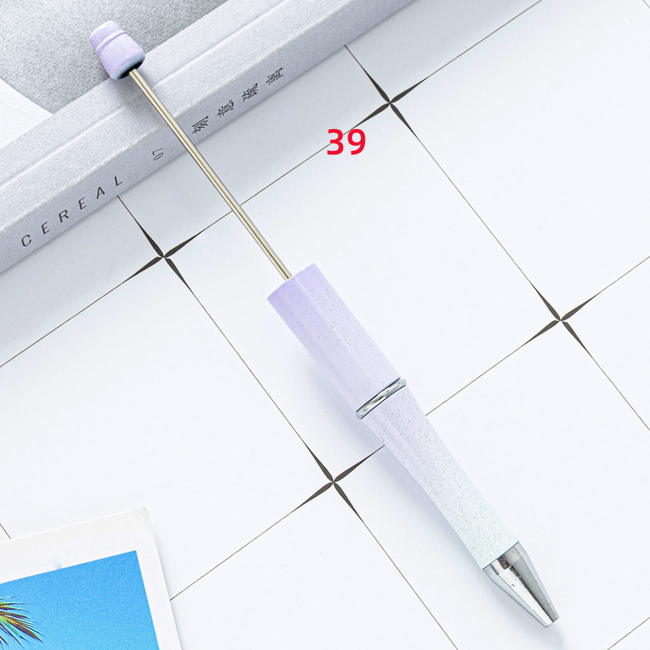 FS2342-10 Pieces Solid Color Plastic beadable Pens