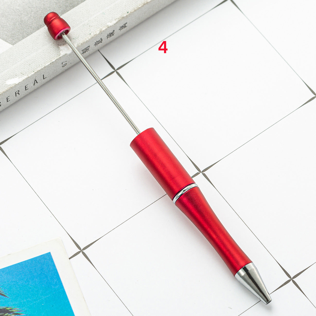 FS2342-10 Pieces Solid Color Plastic beadable Pens