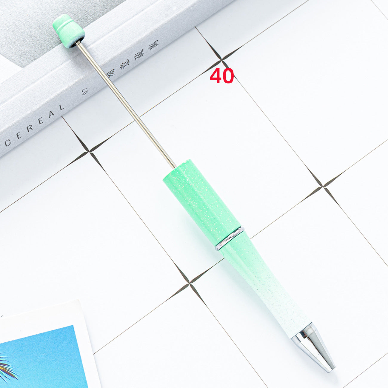 FS2342-10 Pieces Solid Color Plastic beadable Pens