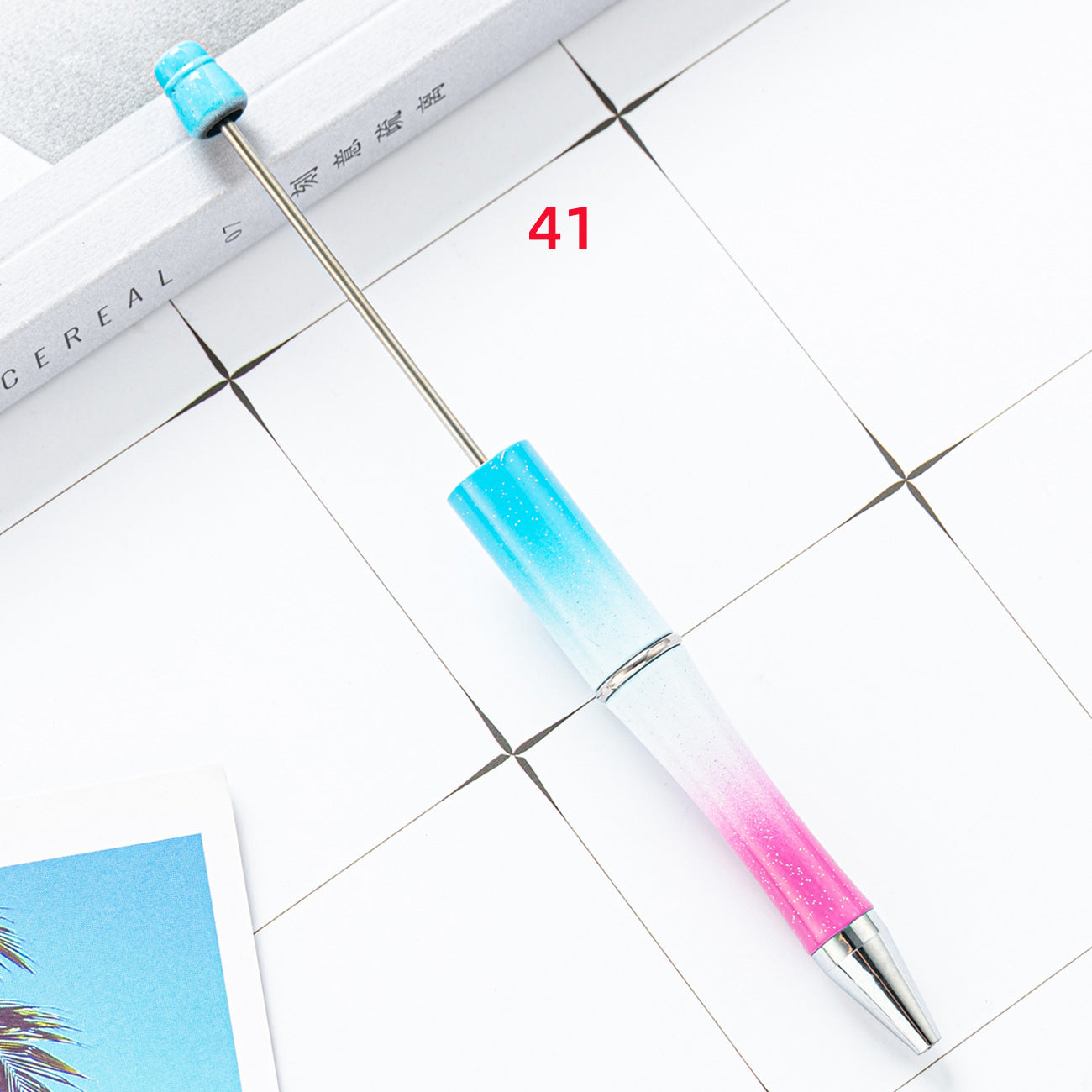 FS2342-10 Pieces Solid Color Plastic beadable Pens