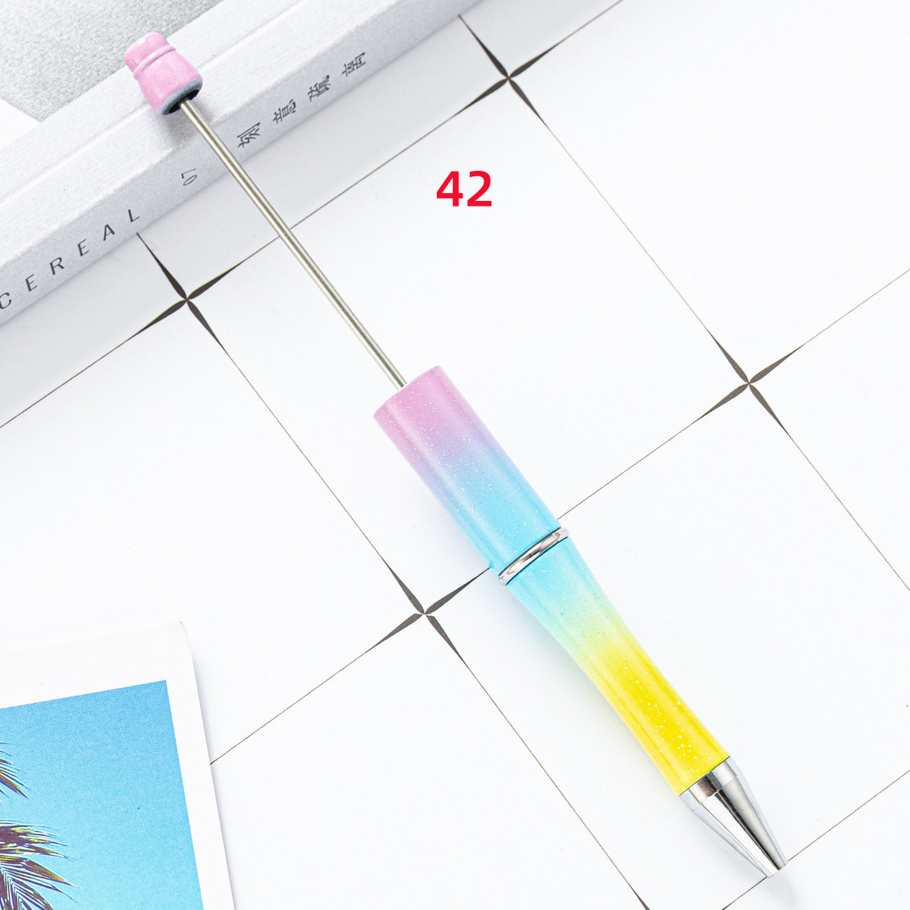 FS2342-10 Pieces Solid Color Plastic beadable Pens