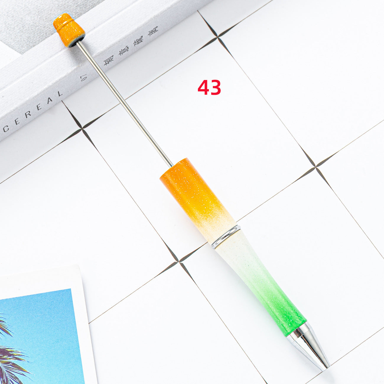 FS2342-10 Pieces Solid Color Plastic beadable Pens