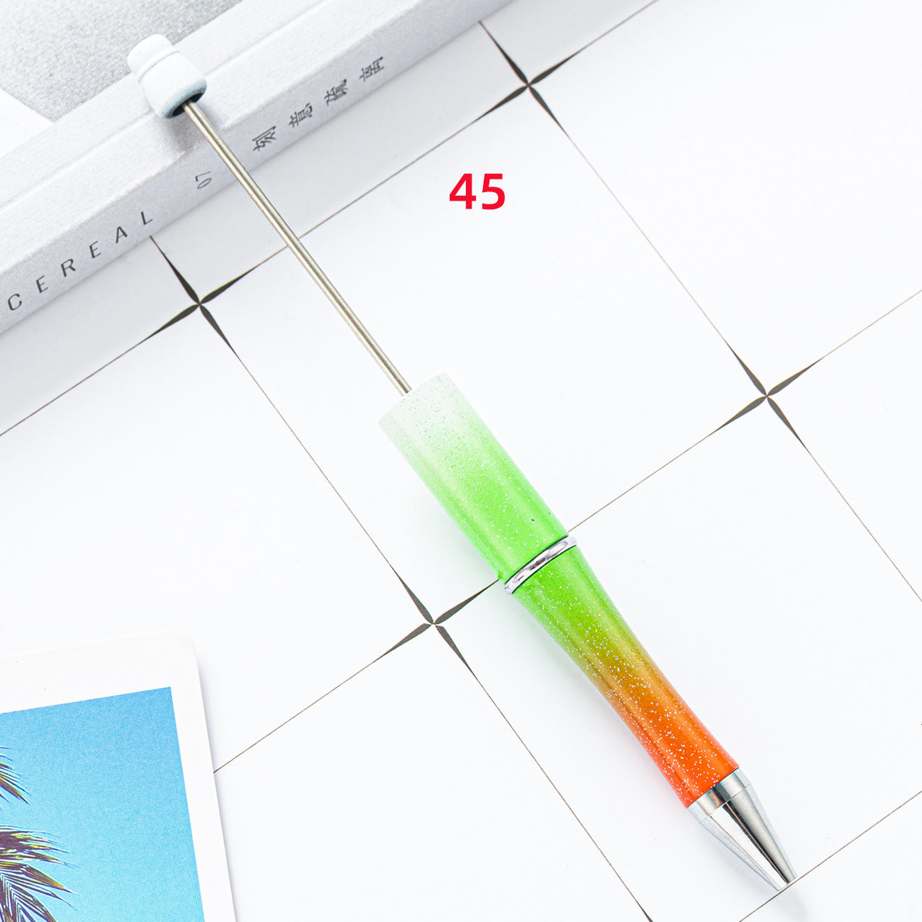 FS2342-10 Pieces Solid Color Plastic beadable Pens