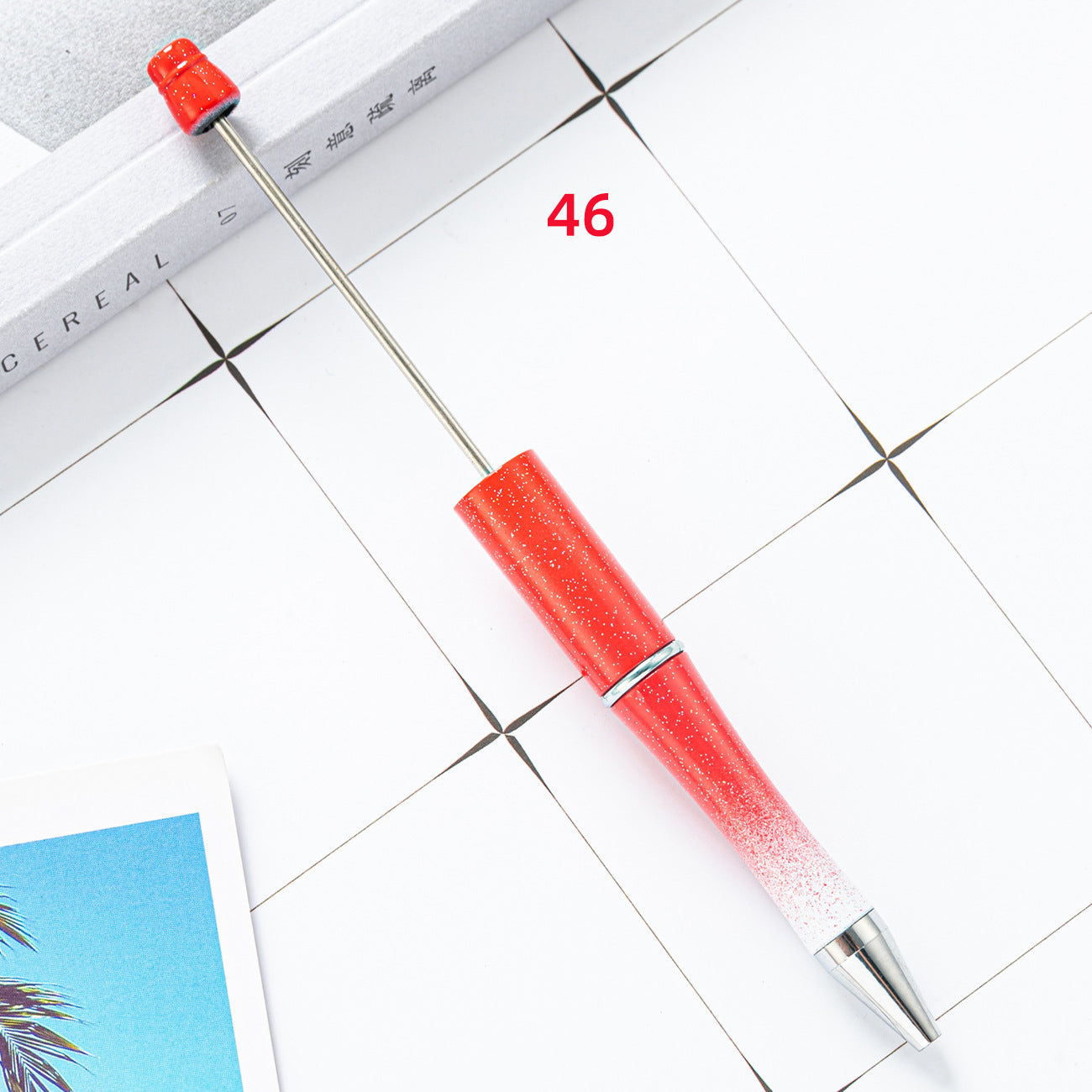 FS2342-10 Pieces Solid Color Plastic beadable Pens
