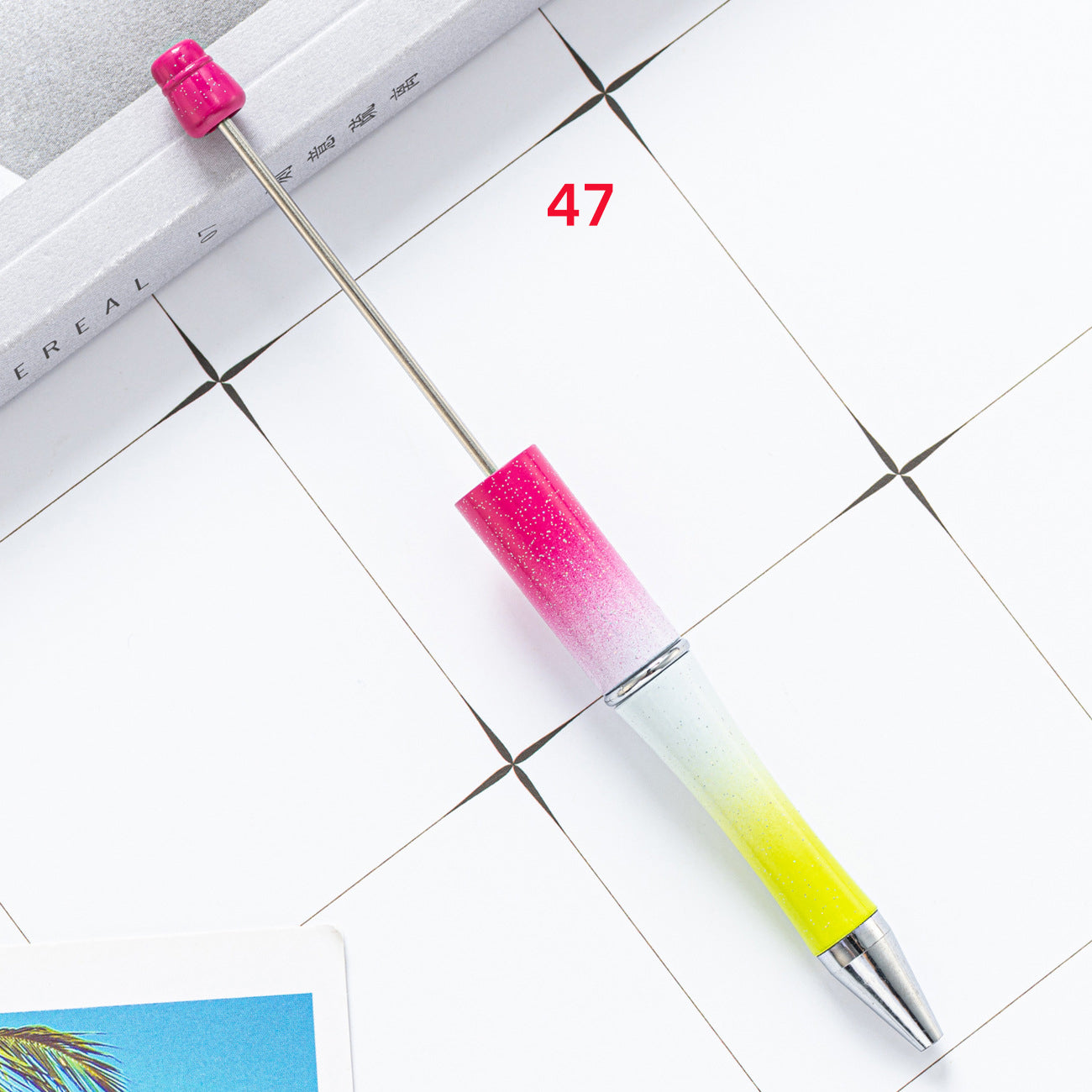 FS2342-10 Pieces Solid Color Plastic beadable Pens