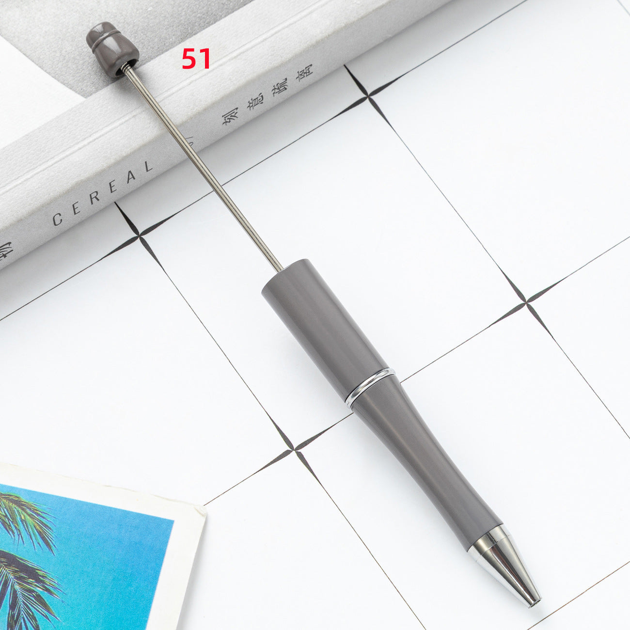 FS2342-10 Pieces Solid Color Plastic beadable Pens