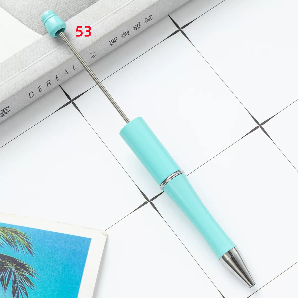 FS2342-10 Pieces Solid Color Plastic beadable Pens