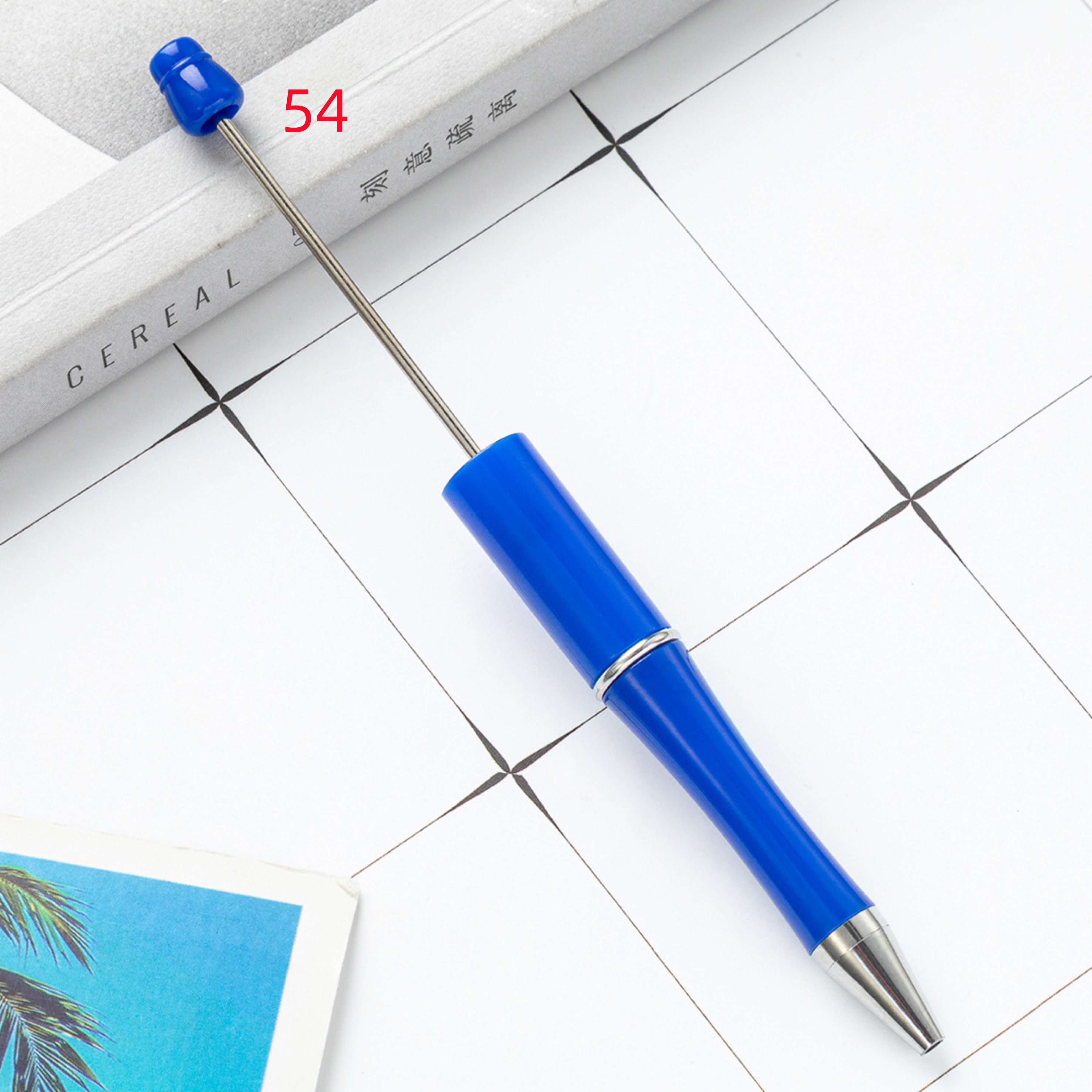 FS2342-10 Pieces Solid Color Plastic beadable Pens