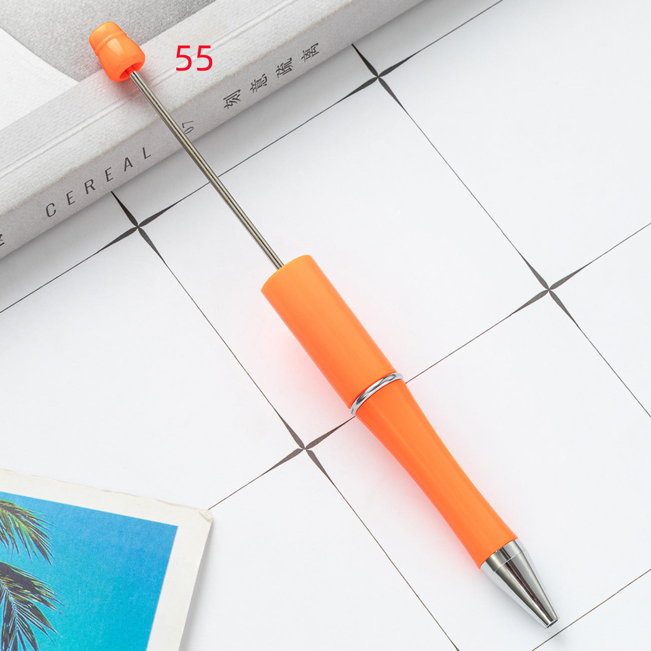 FS2342-10 Pieces Solid Color Plastic beadable Pens
