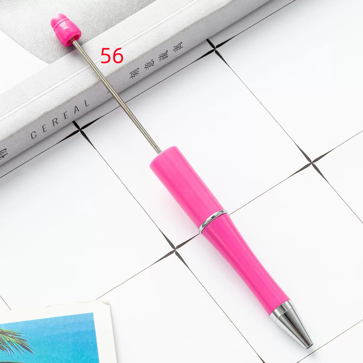 FS2342-10 Pieces Solid Color Plastic beadable Pens