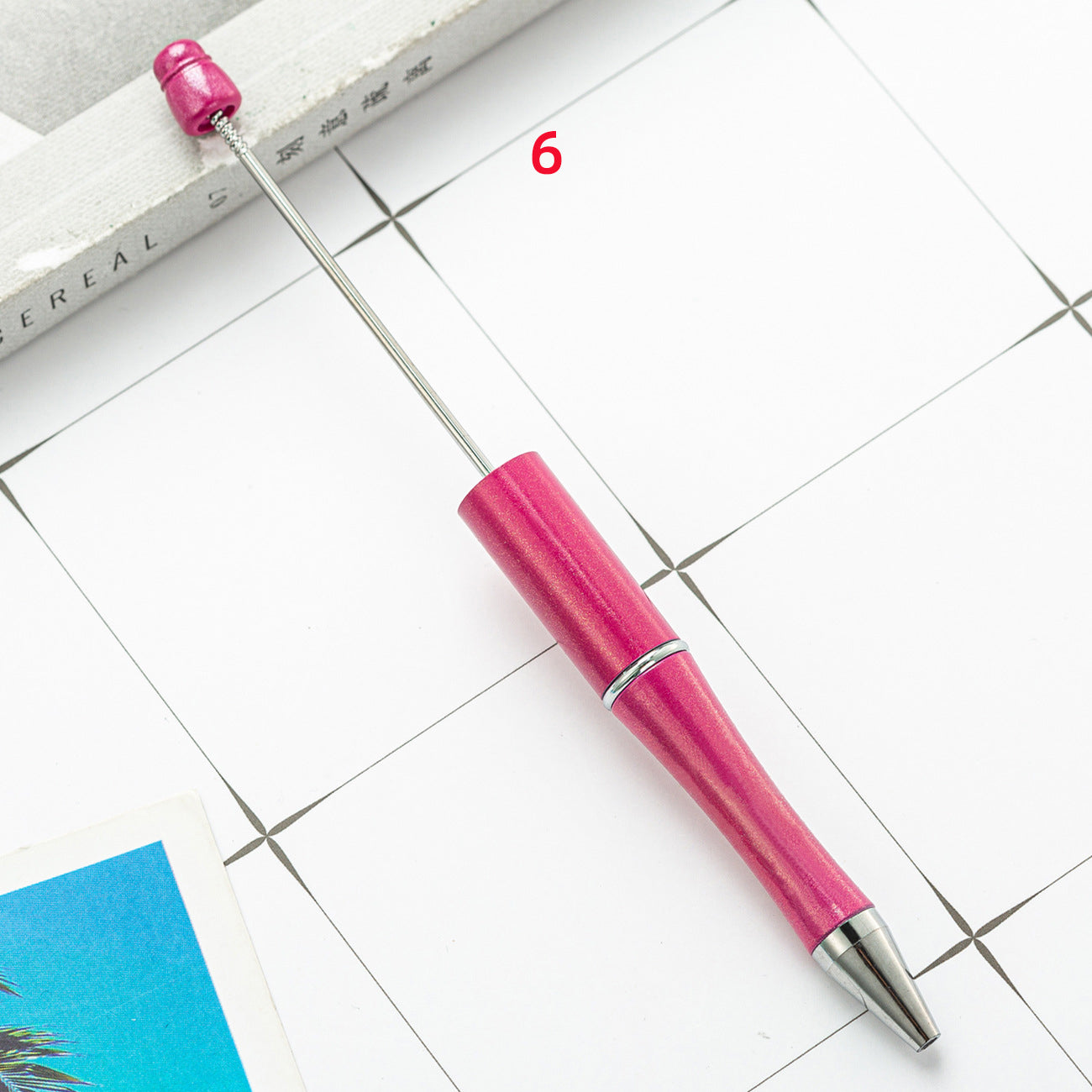 FS2342-10 Pieces Solid Color Plastic beadable Pens