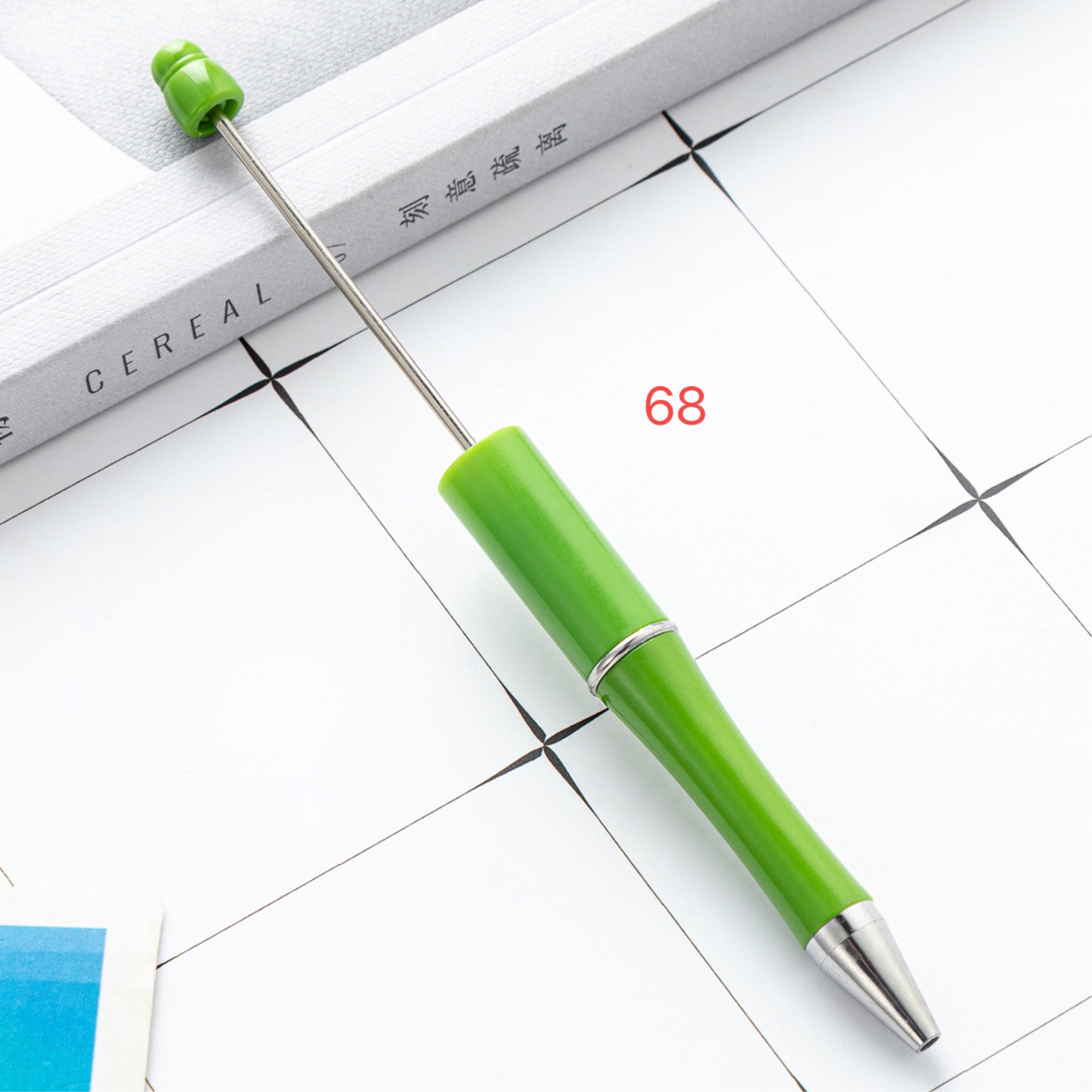 FS2342-10 Pieces Solid Color Plastic beadable Pens