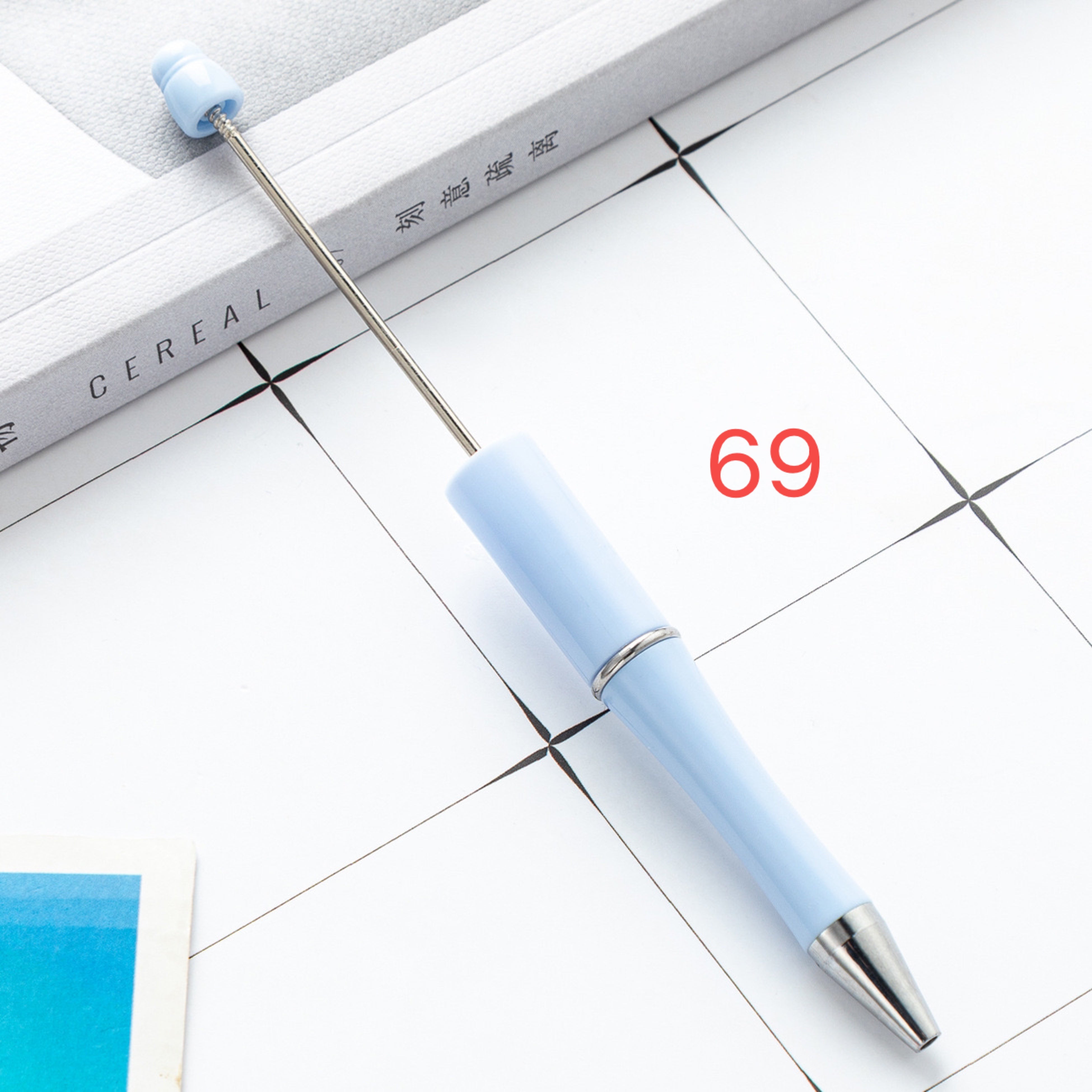 FS2342-10 Pieces Solid Color Plastic beadable Pens