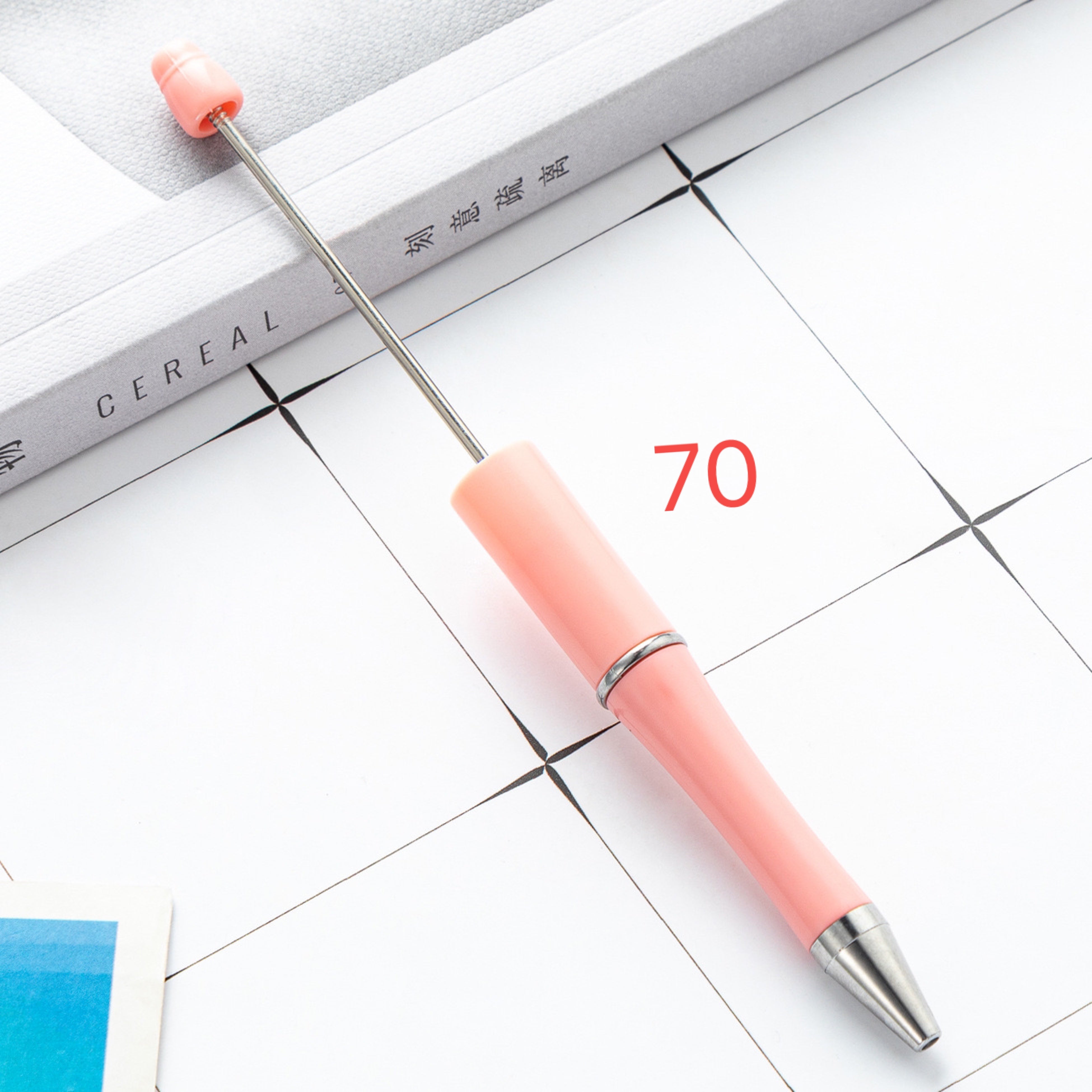FS2342-10 Pieces Solid Color Plastic beadable Pens