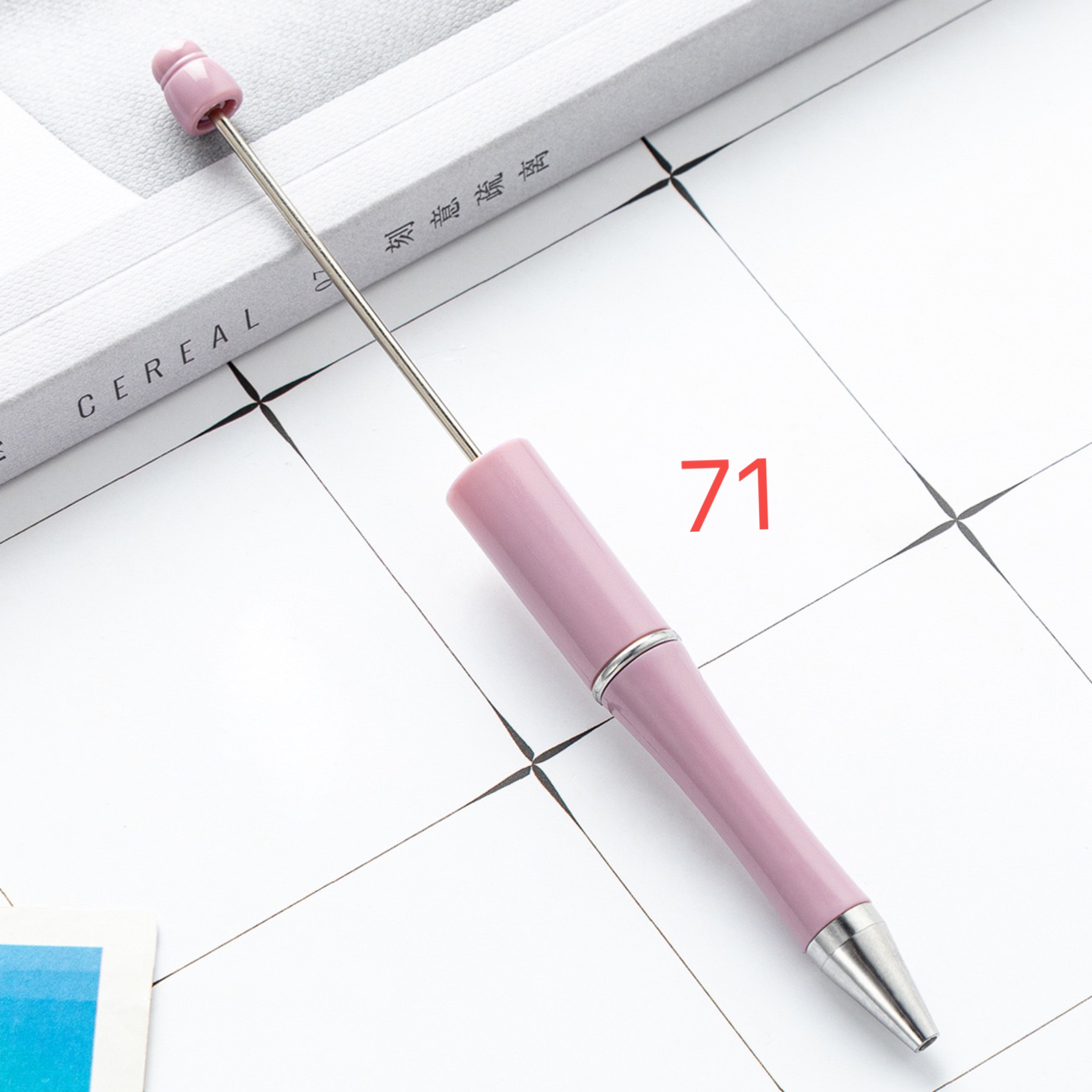 FS2342-10 Pieces Solid Color Plastic beadable Pens