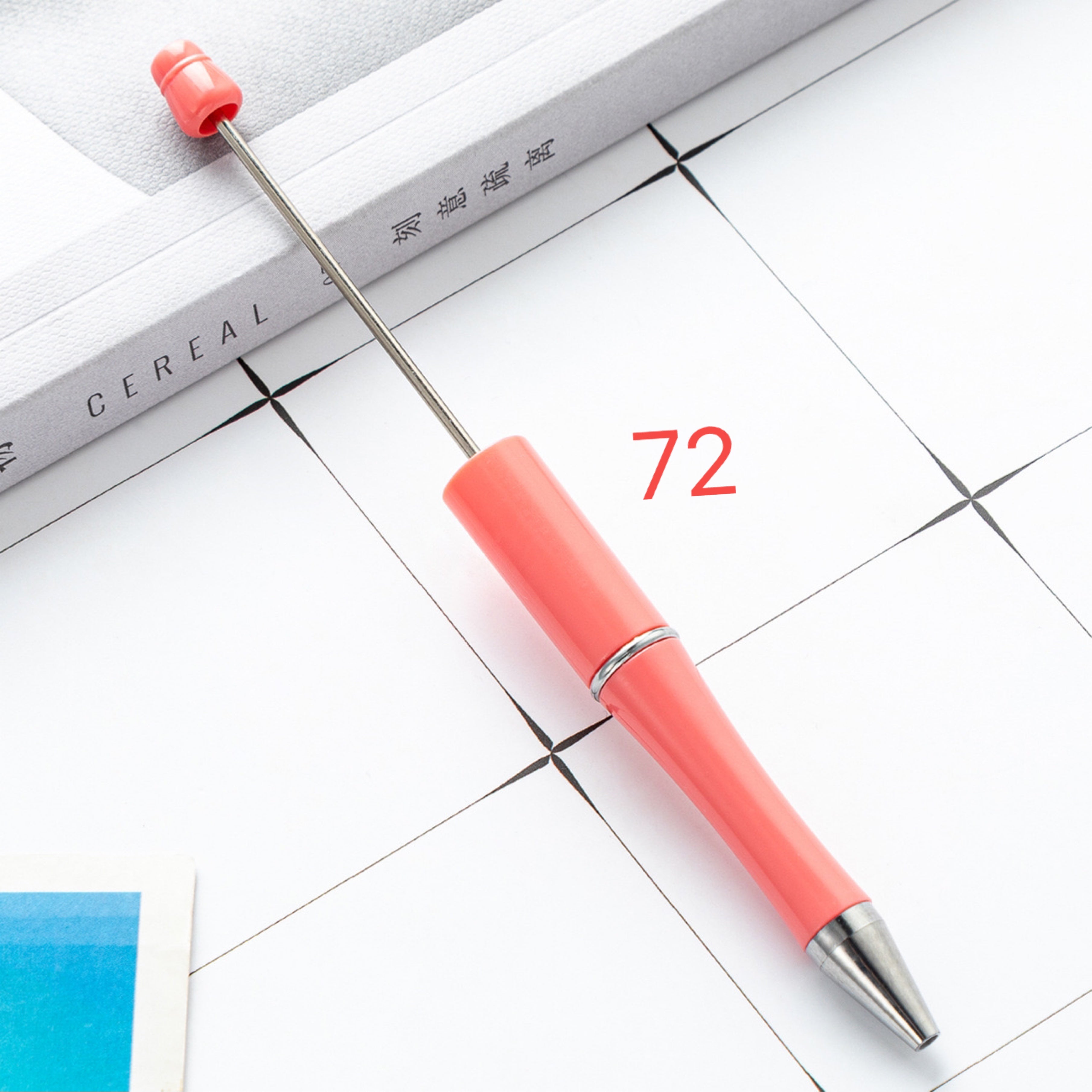 FS2342-10 Pieces Solid Color Plastic beadable Pens
