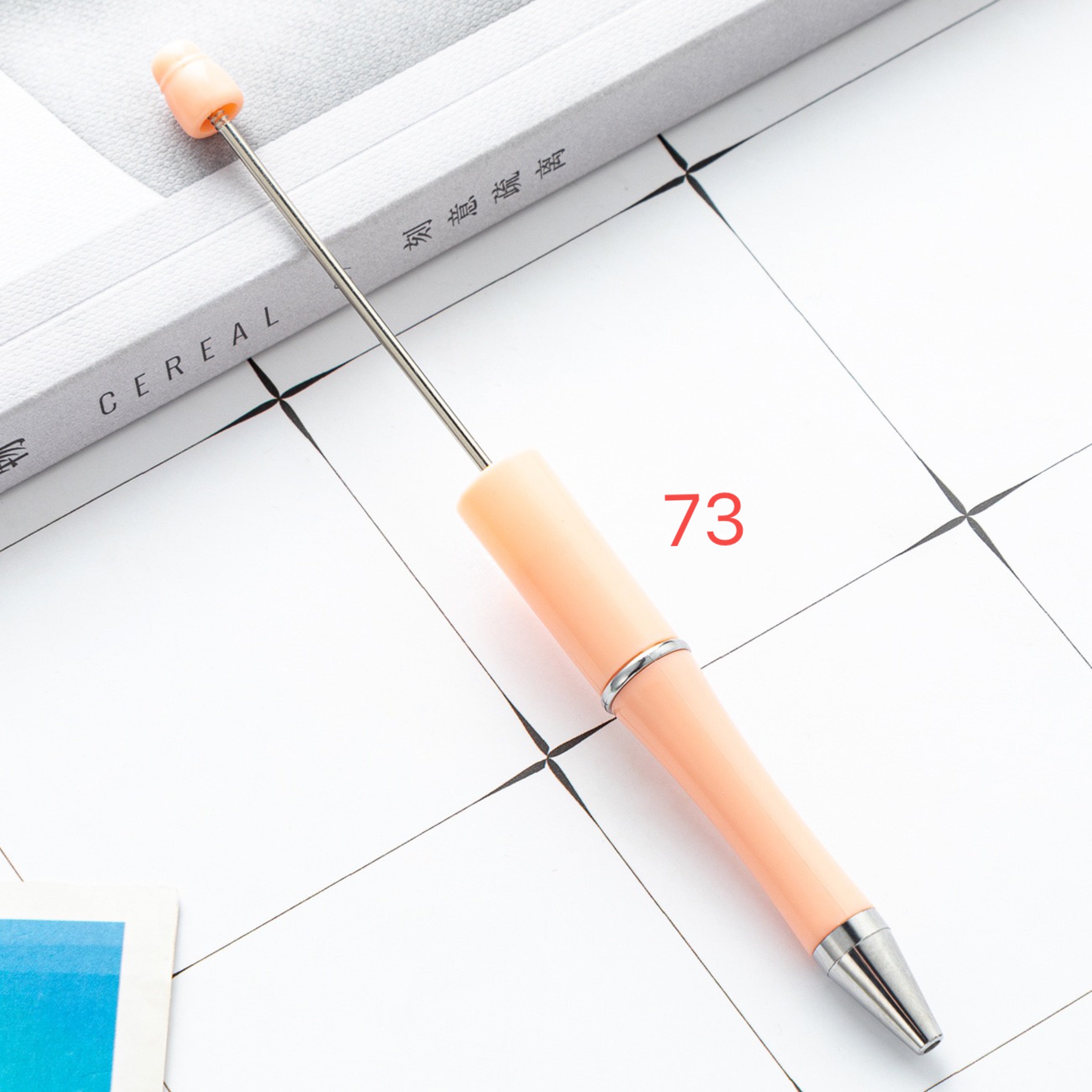FS2342-10 Pieces Solid Color Plastic beadable Pens