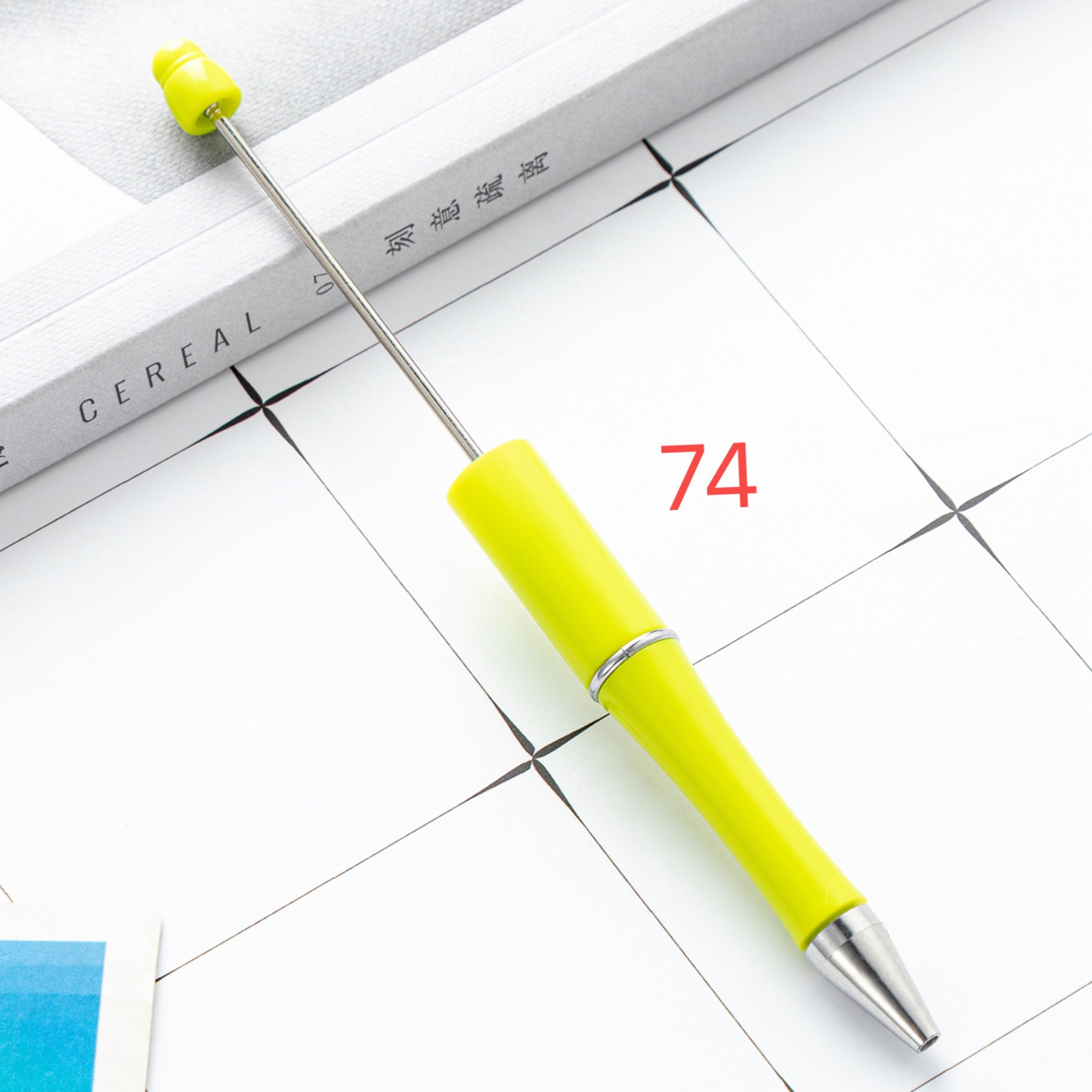 FS2342-10 Pieces Solid Color Plastic beadable Pens